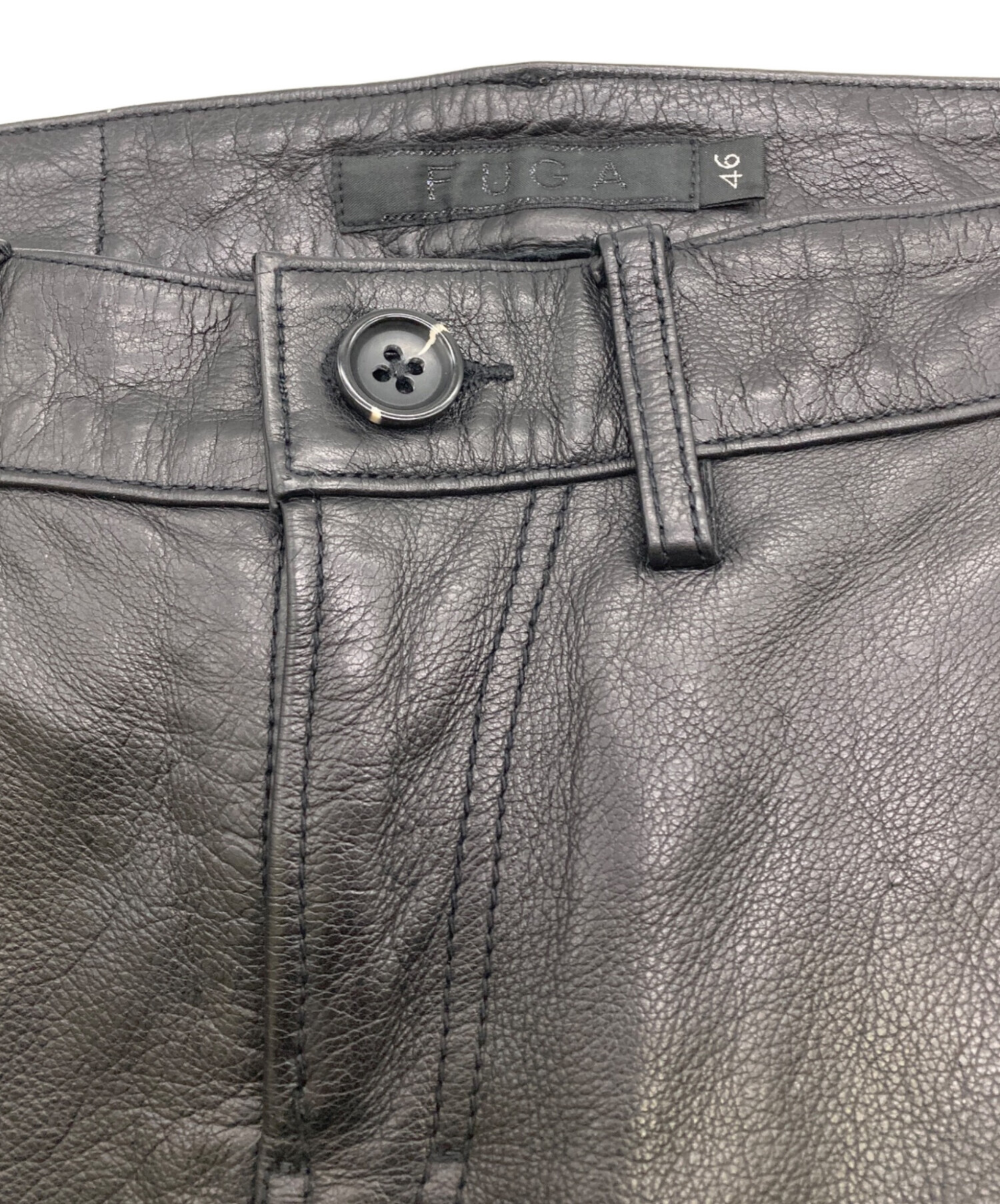 中古・古着通販】FUGA (フーガ) レザーショーツ ブラック サイズ:46