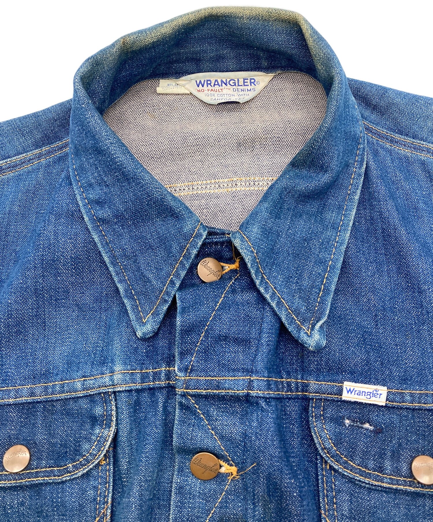 中古・古着通販】Wrangler (ラングラー) デニムジャケット ネイビー 