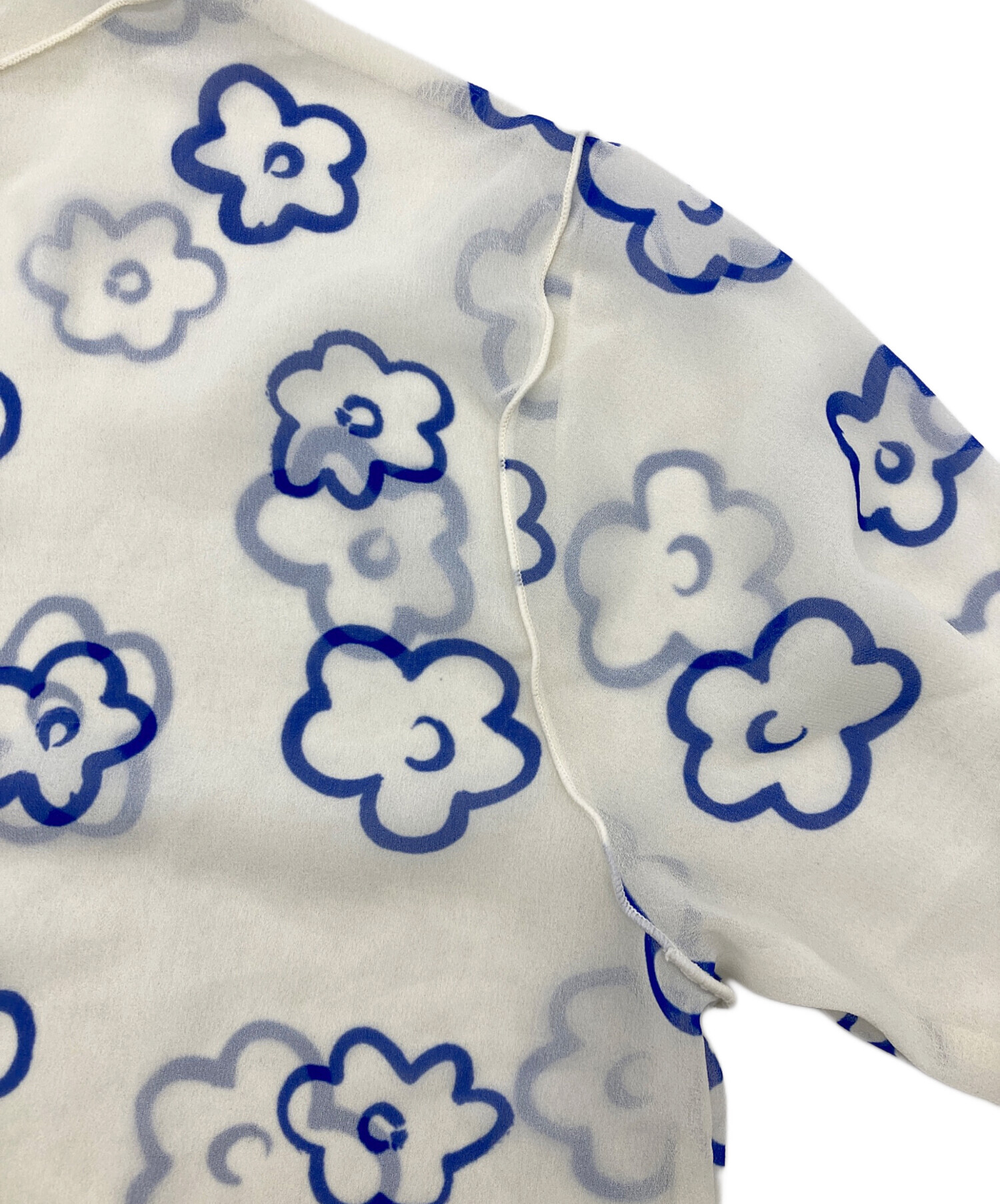 中古・古着通販】POPPY (ポピー) FLOWER GRAFFITI SEE-THROUGH TOPS