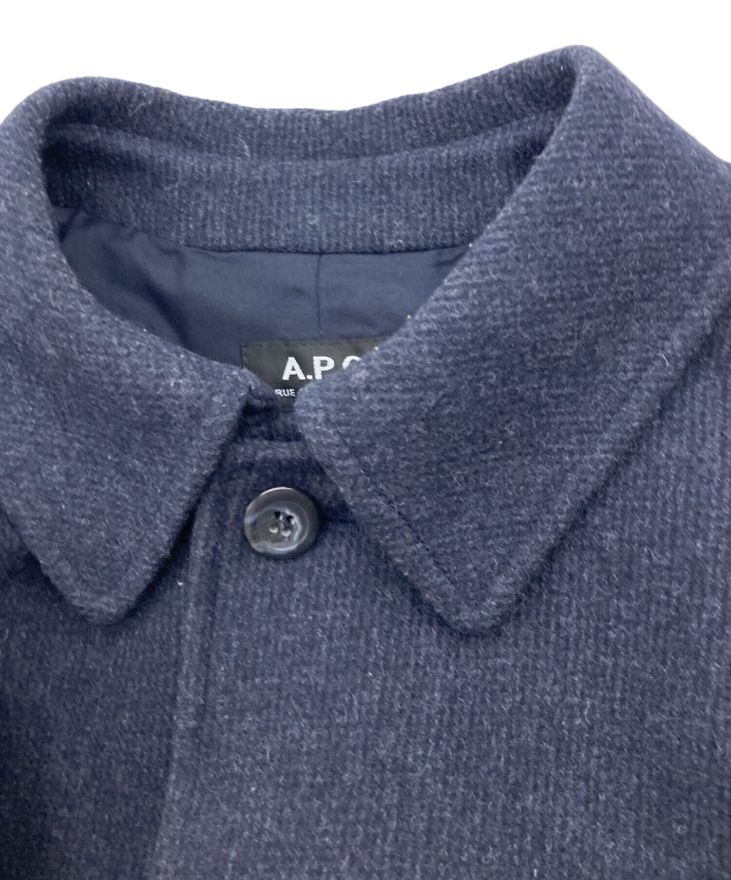 中古・古着通販】A.P.C. (アーペーセー) ステンカラーコート ネイビー