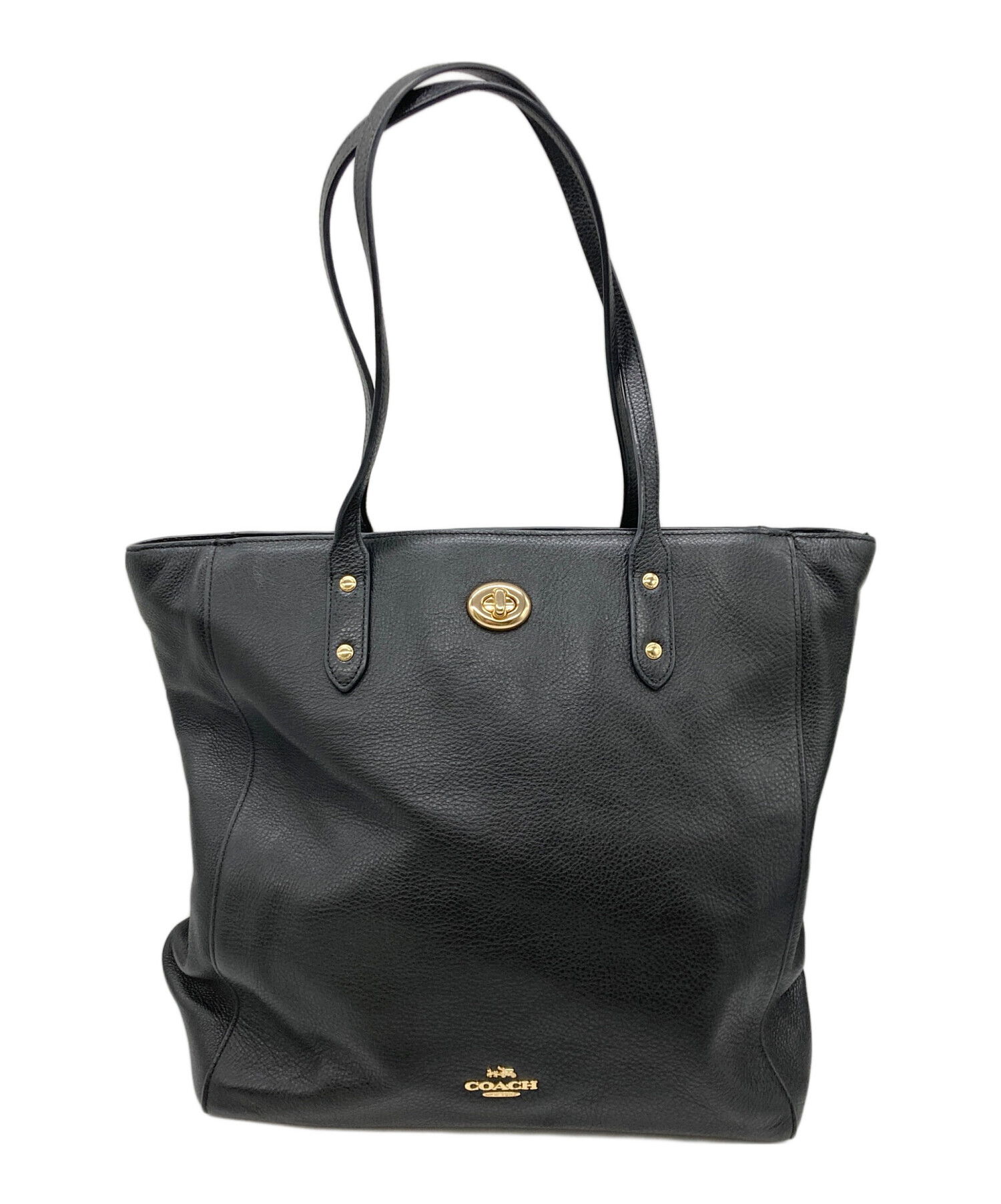中古・古着通販】COACH (コーチ) ハンドトートバッグ ブラック 