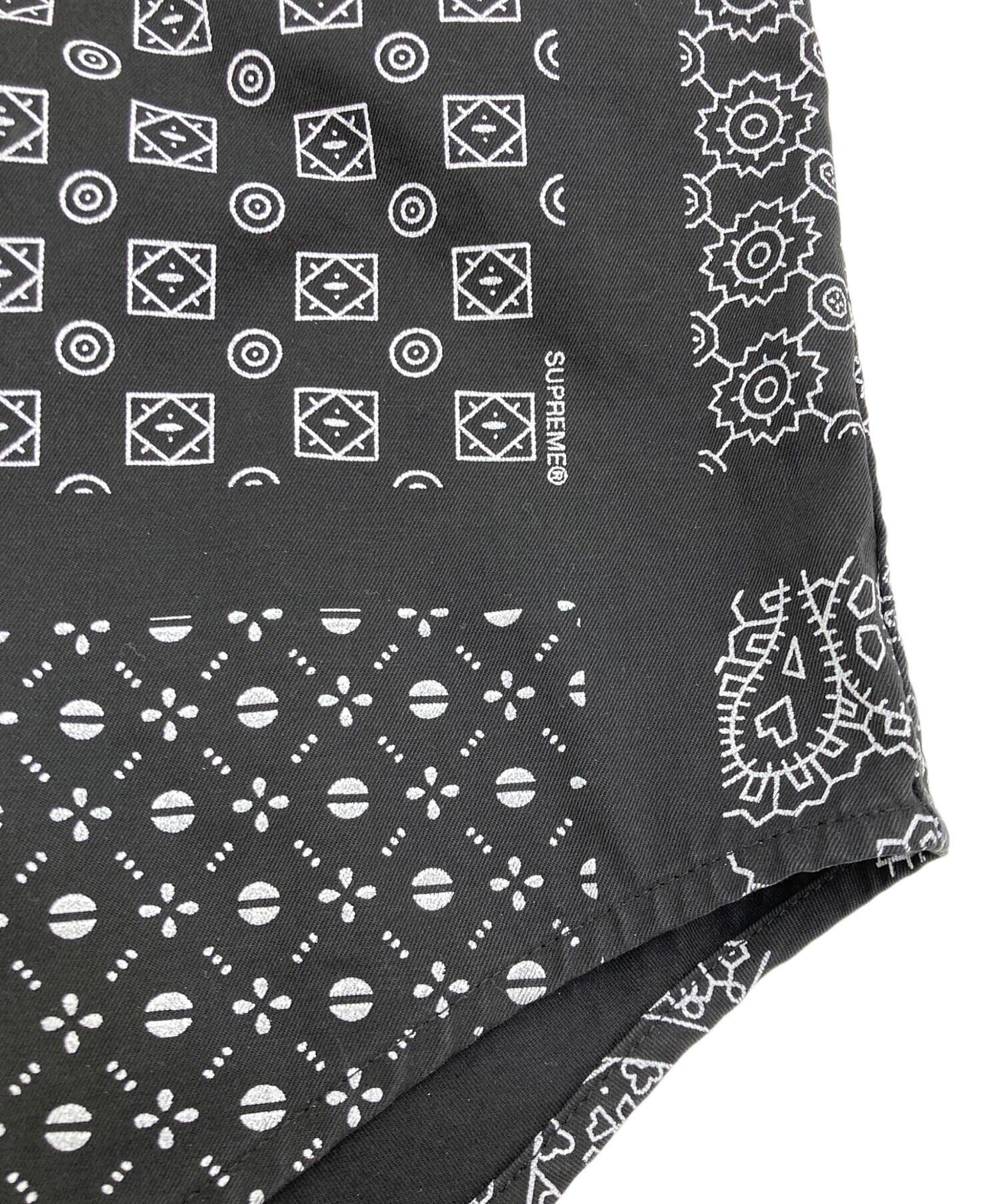 中古・古着通販】Supreme (シュプリーム) Paisley Grid Shirt ブラック