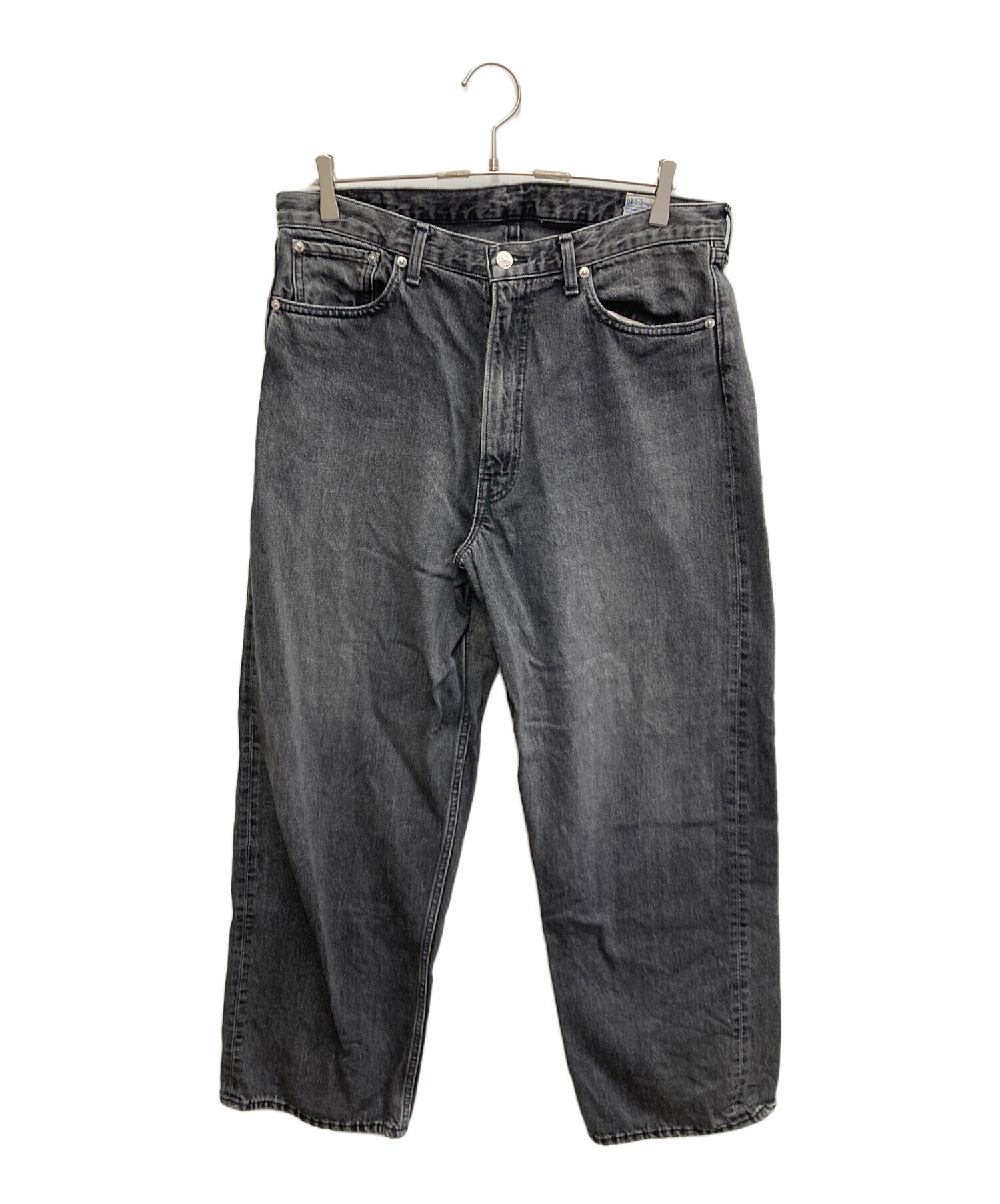 中古・古着通販】orSlow (オアスロウ) ワイドデニムパンツ グレー 