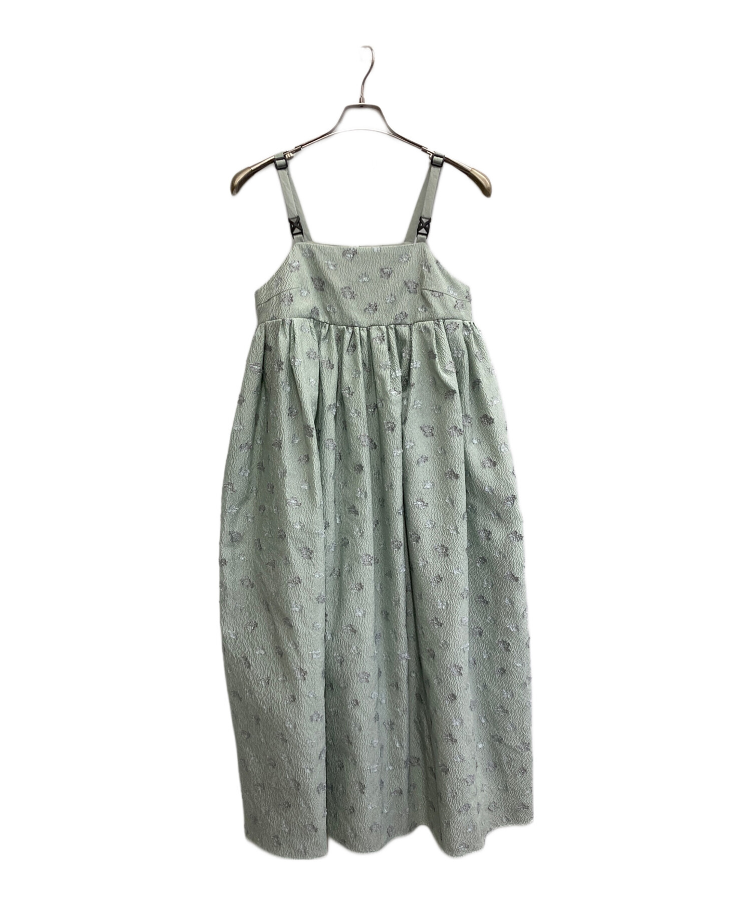 試着のみ美品emmi（エミ）ジャガードワークワンピース（グリーン/ミント） 中古・古着通販】emmi (エミ) オリジナルジャガードワークワンピース