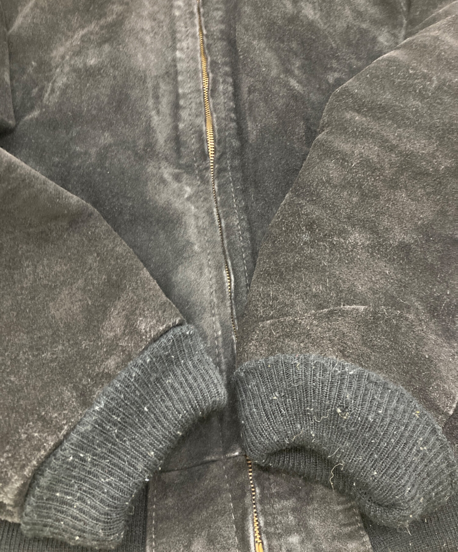 中古・古着通販】Schott (ショット) スエードブルゾン ブラック サイズ