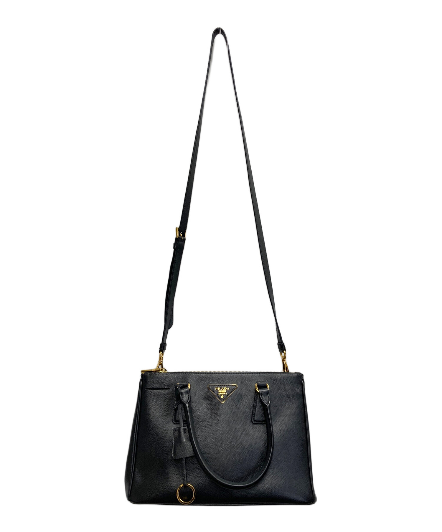 中古・古着通販】PRADA (プラダ) SAFFIANO LUX 2WAYバッグ ブラック 