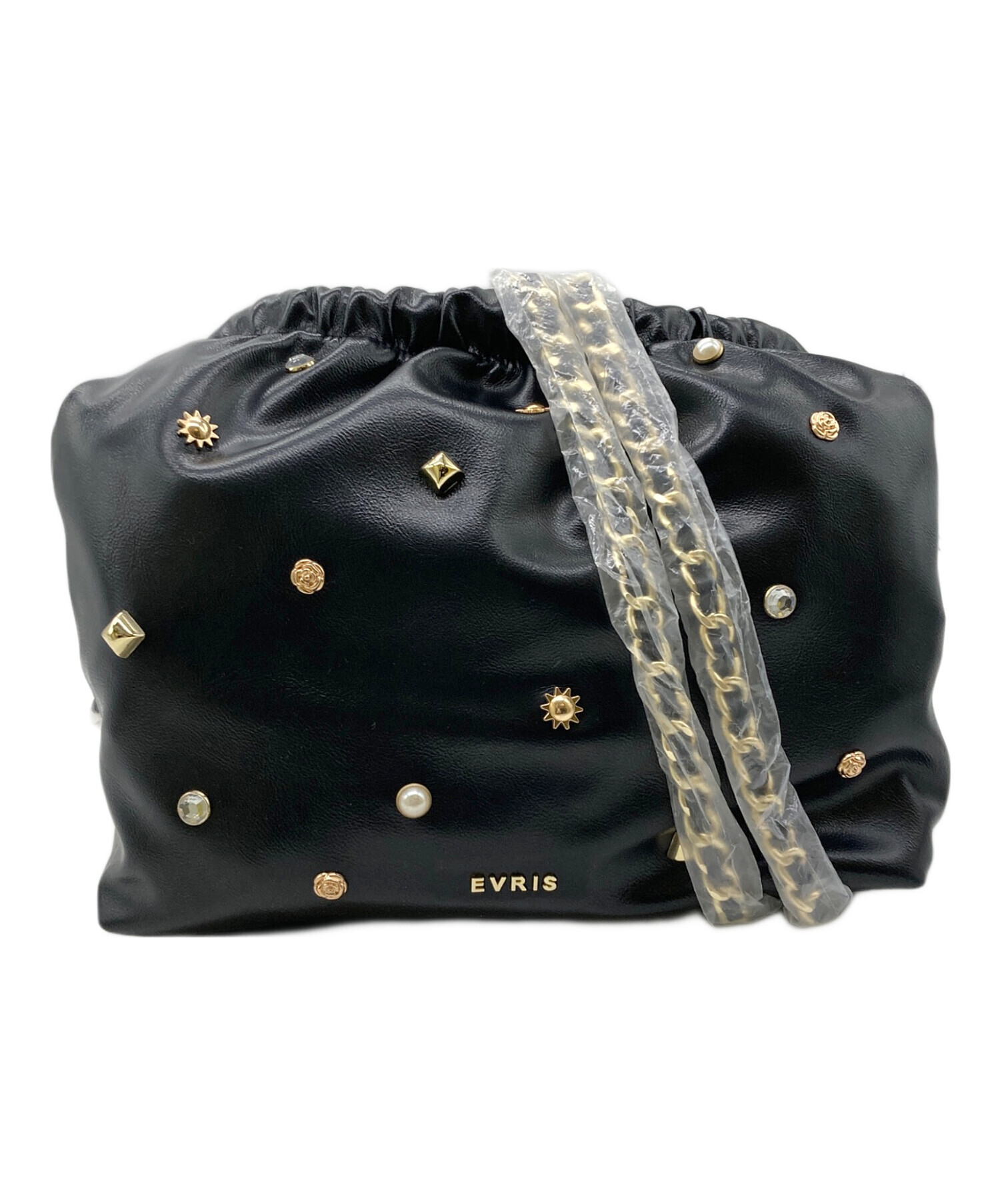 中古・古着通販】EVRIS (エヴリス) チェーンショルダーバッグ ブラック 