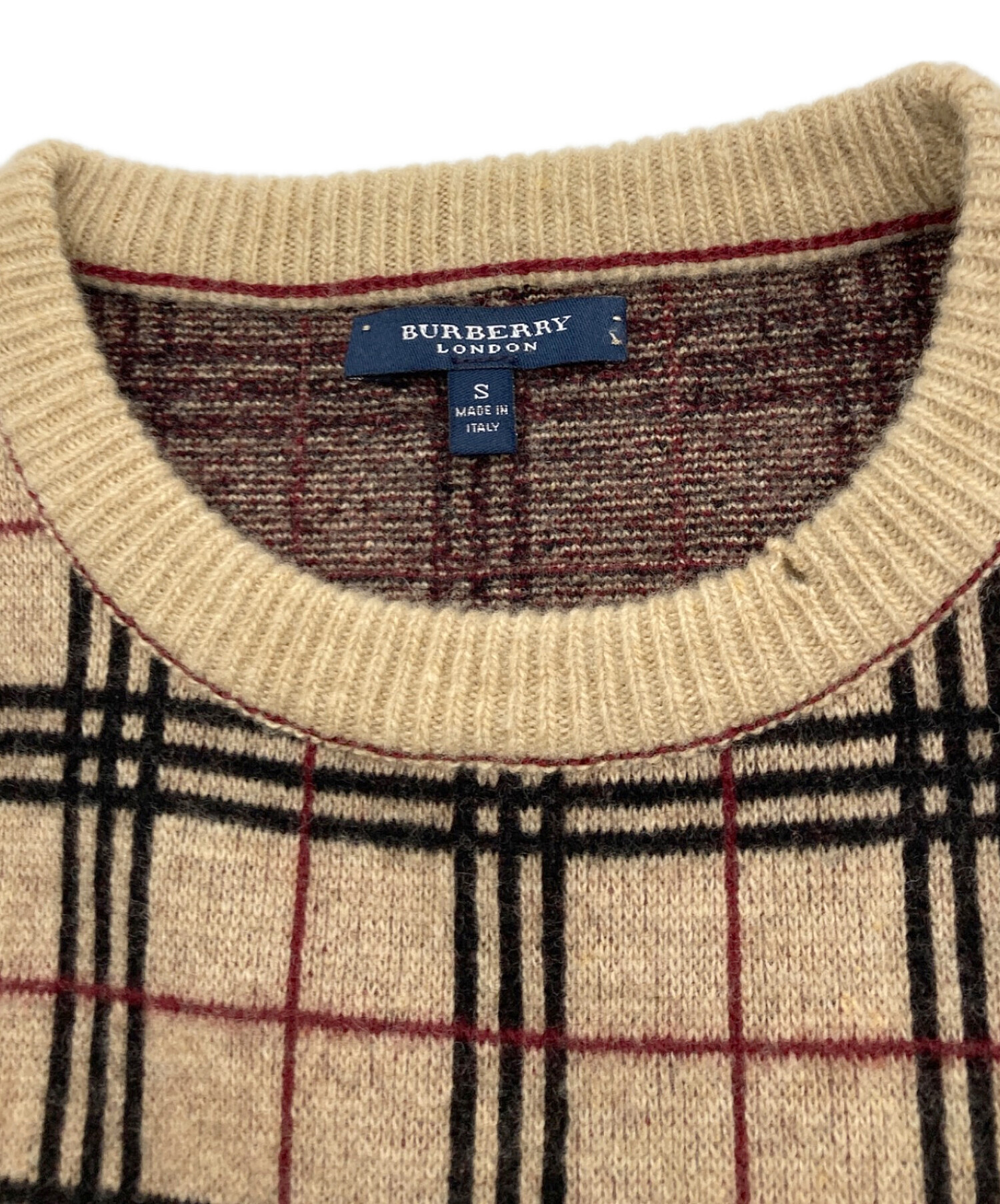 【美品】BURBERRY ジレ ベスト ノバチェック 金ボタン ネイビー L バーバリー Burberry ベスト ジレ ノバチェック 金ボタン 紺 7AR 三陽