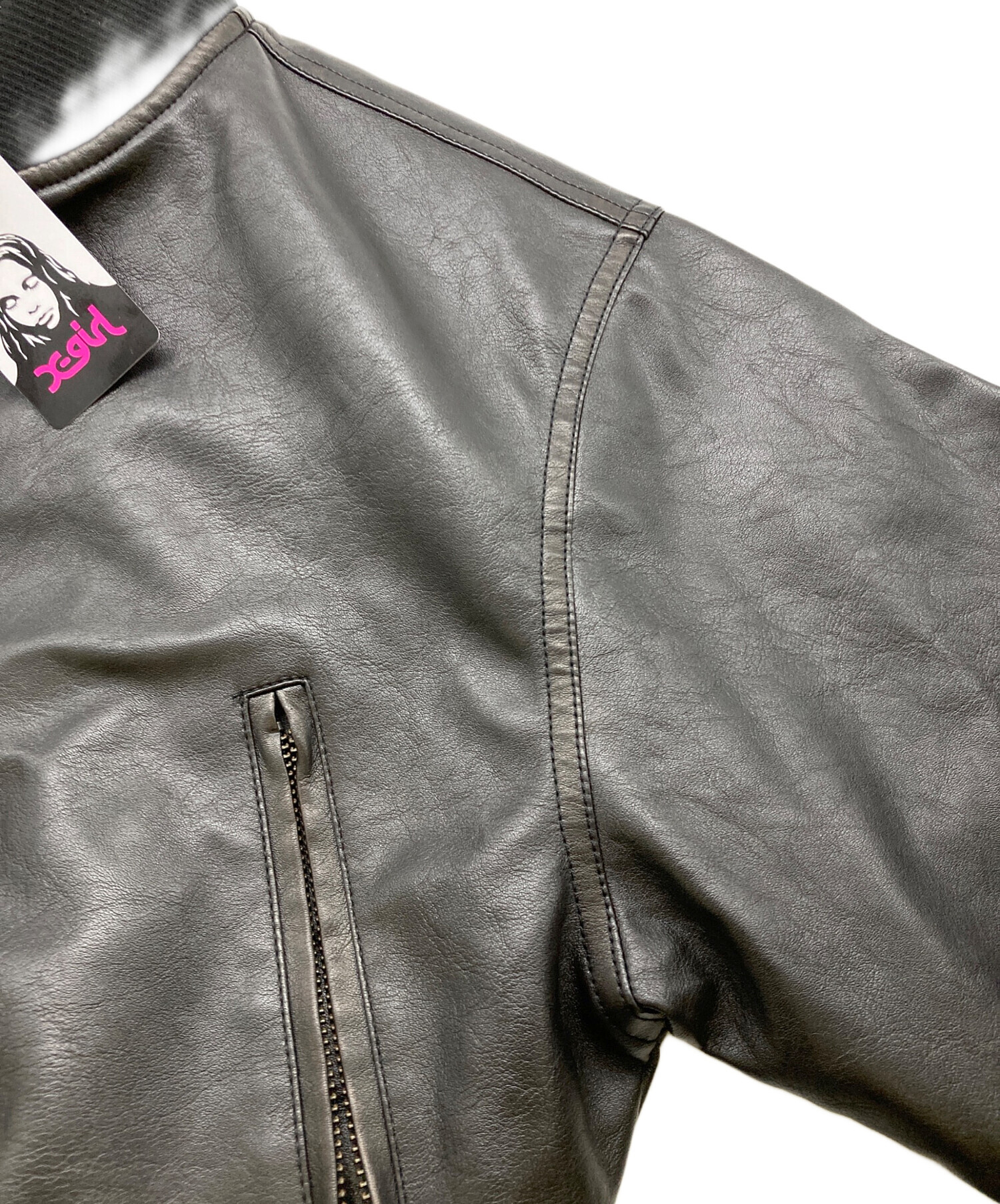 中古・古着通販】X-GIRL (エックスガール) DISTRESSED FAUX LEATHER