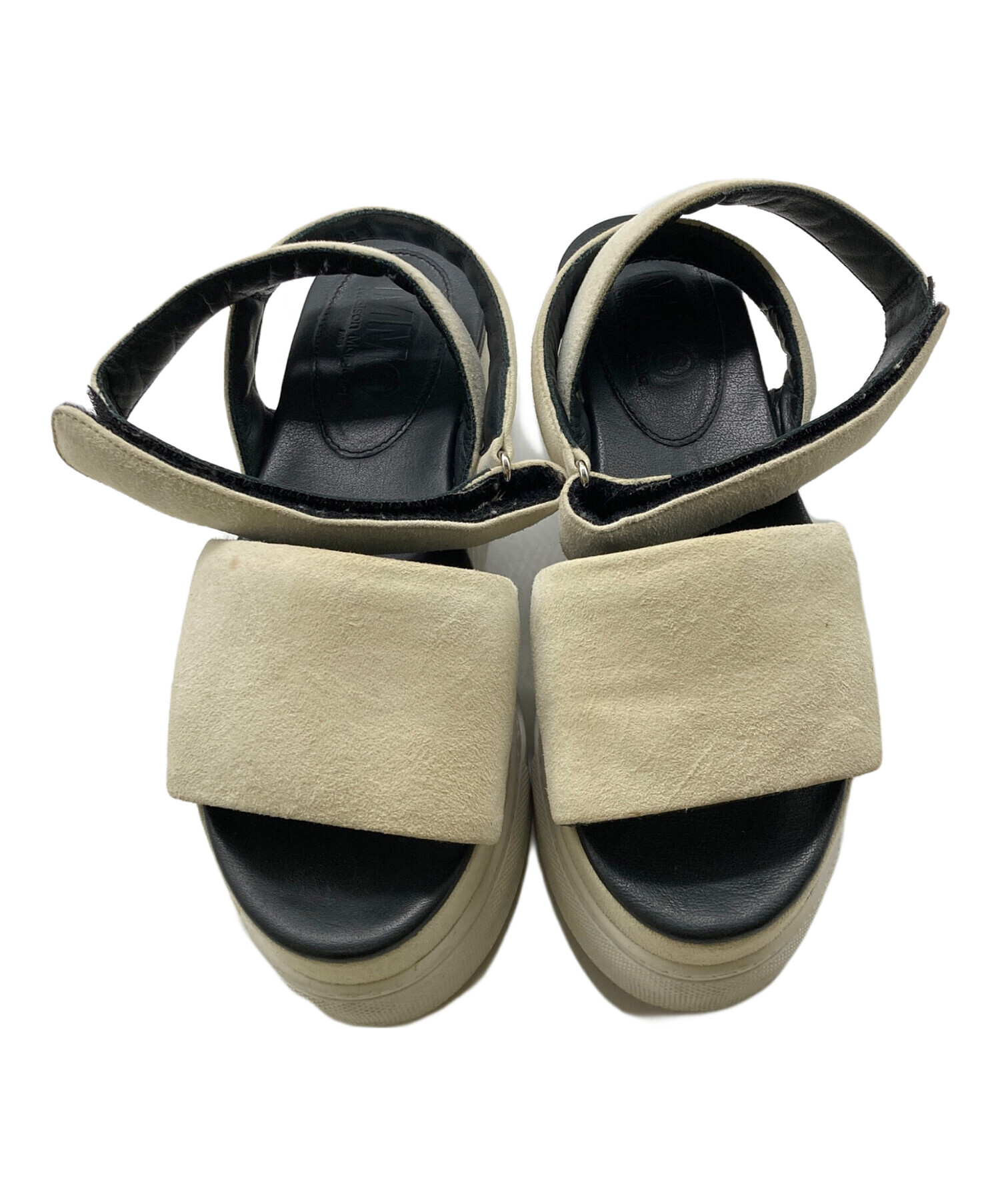 中古　Maison Margiela TABI ミュールサンダル　38.5 Maison Margiela＊Tabi leather ストラップサンダル＊送料込 (Maison