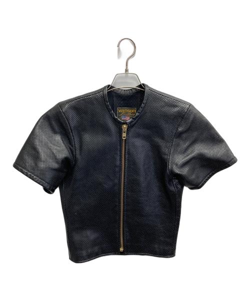 vanson バンソン　パンチングレザー　半袖ジャケット SM　90年代　USA 3043003142992182_01_5737w.jpeg
