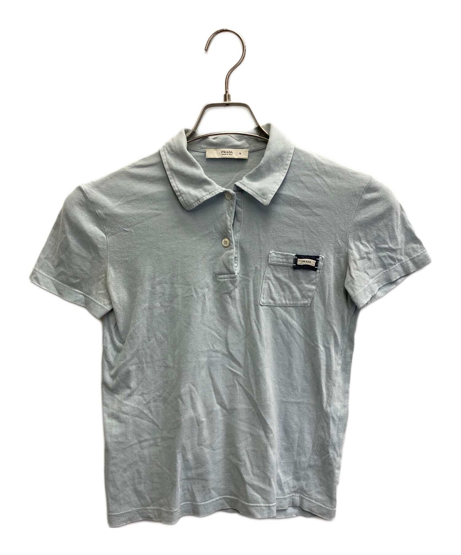 中古・古着通販】PRADA (プラダ) ポロシャツ ブルー サイズ:S