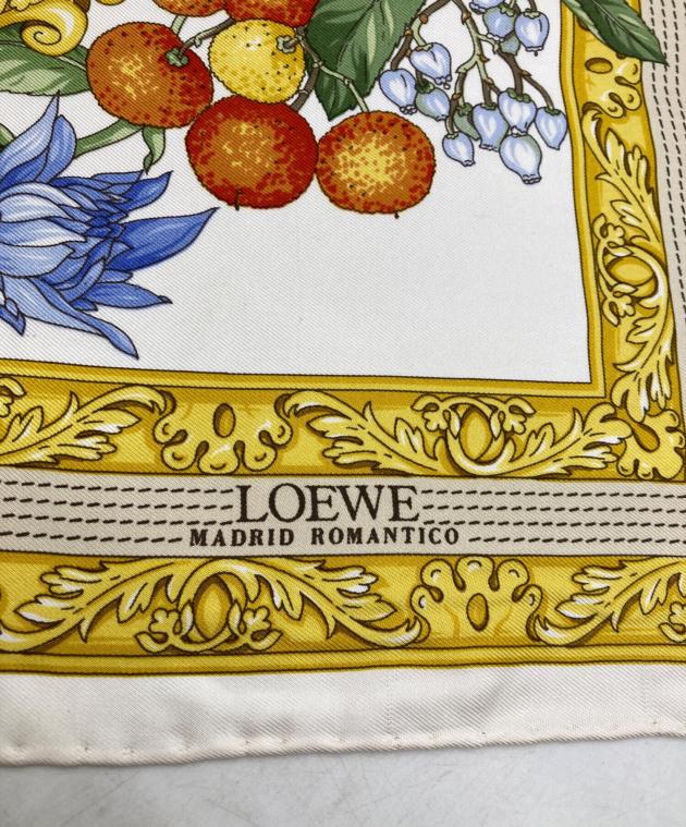 中古・古着通販】LOEWE (ロエベ) 総柄シルクスカーフ イエロー