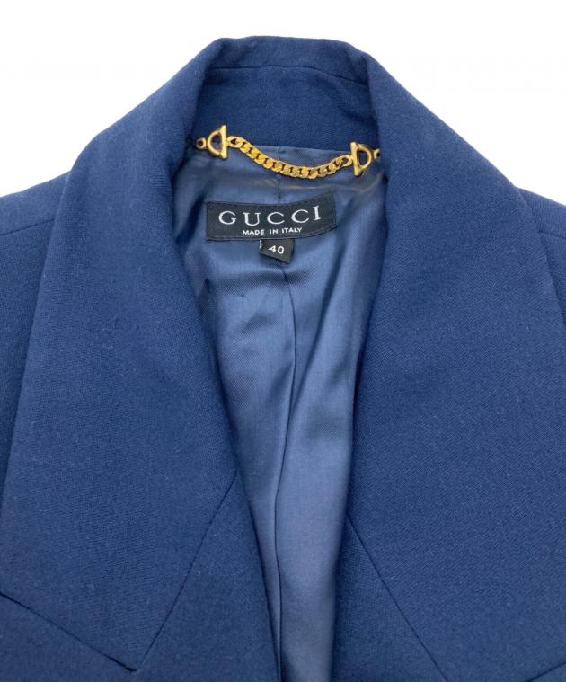 中古・古着通販】GUCCI (グッチ) 金釦紺ブレ セットアップ ネイビー