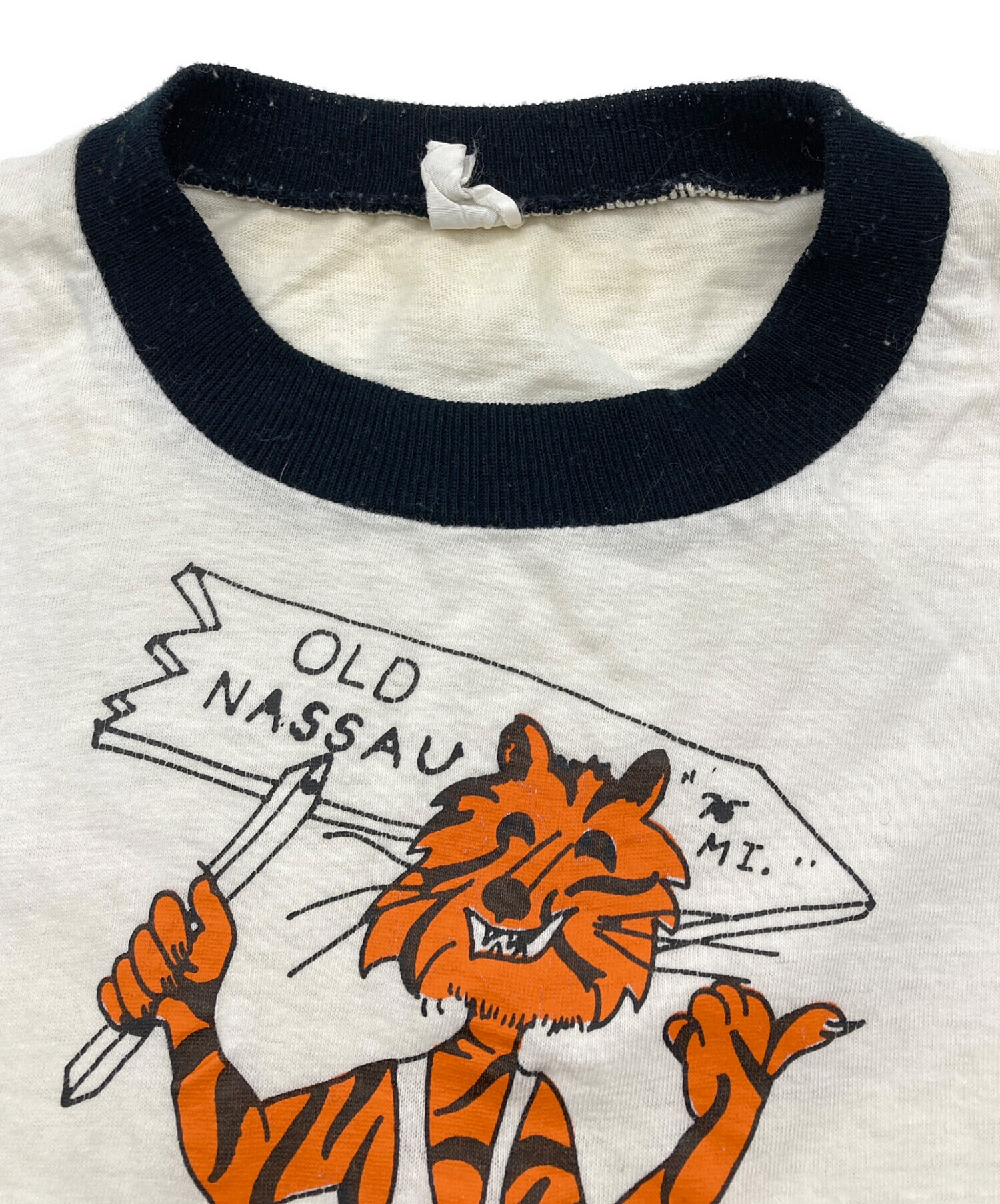 中古・古着通販】USED (ユーズド) ヴィンテージ リンガーTee ホワイト