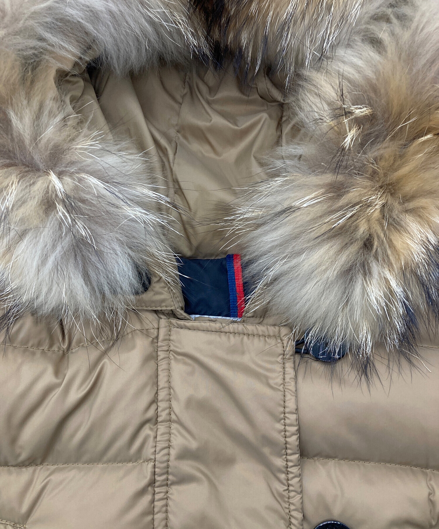 中古・古着通販】MONCLER (モンクレール) MESS DOWN JACKET ベージュ 