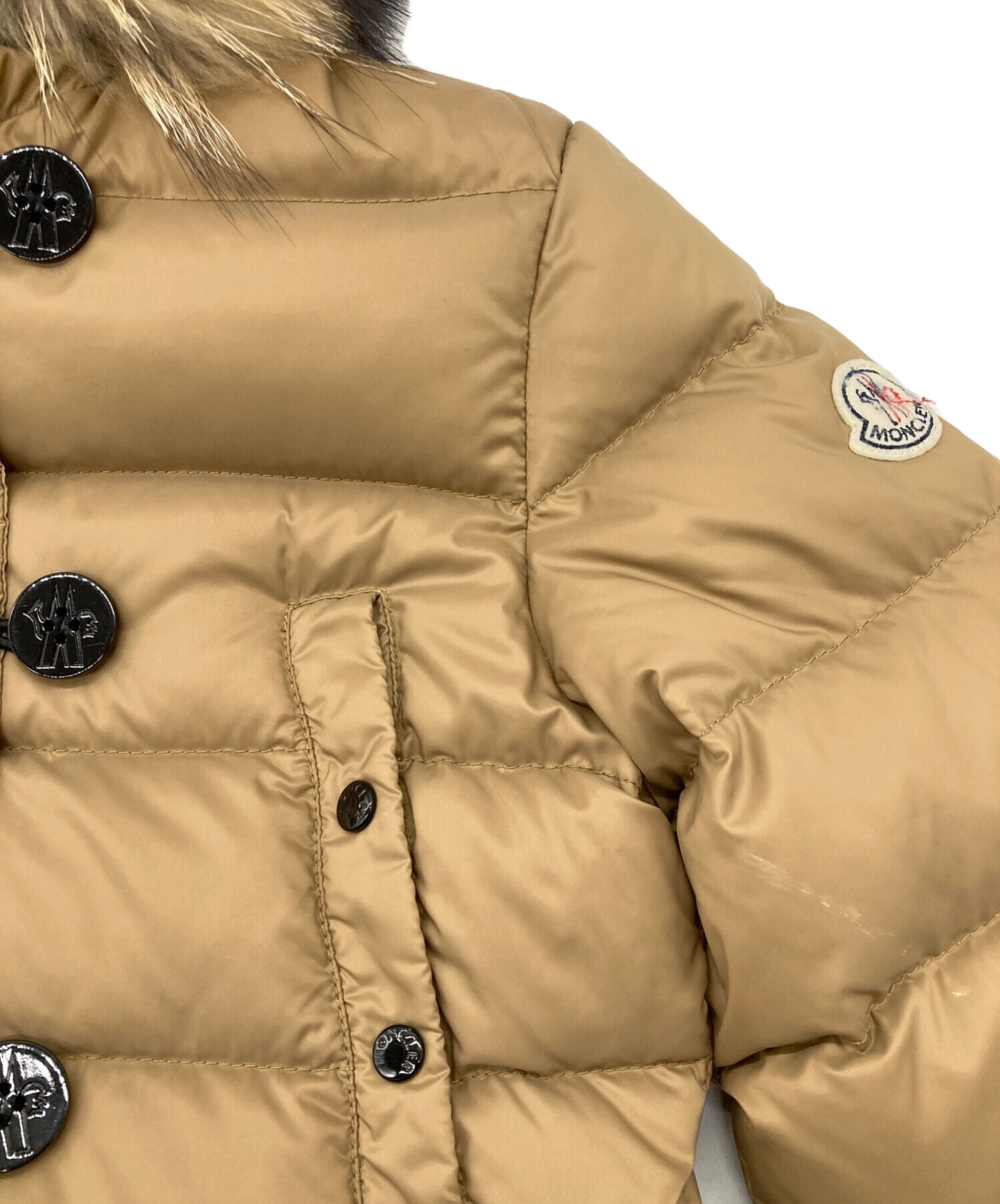 中古・古着通販】MONCLER (モンクレール) MESS DOWN JACKET ベージュ 