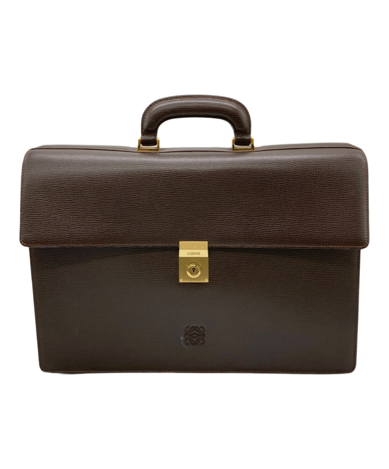 Loewe ブリーフケース 新古品 中古・古着通販】LOEWE (ロエベ) アナグラムレザーブリーフケース