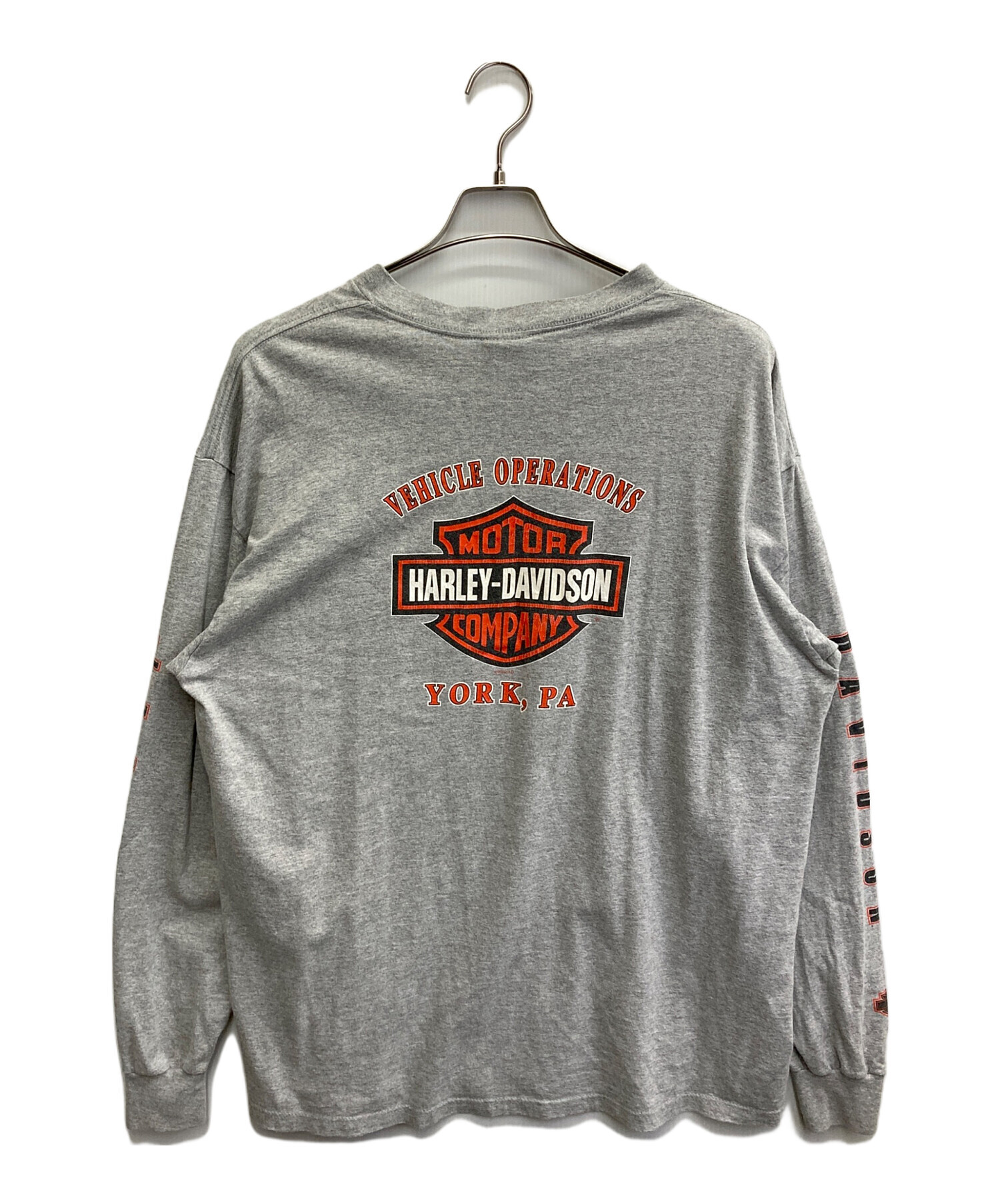 中古・古着通販】HARLEY-DAVIDSON (ハーレーダビッドソン) 袖プリントカットソー【USA製】 グレー サイズ:2XL｜ブランド・古着通販  トレファク公式【TREFAC FASHION】スマホサイト