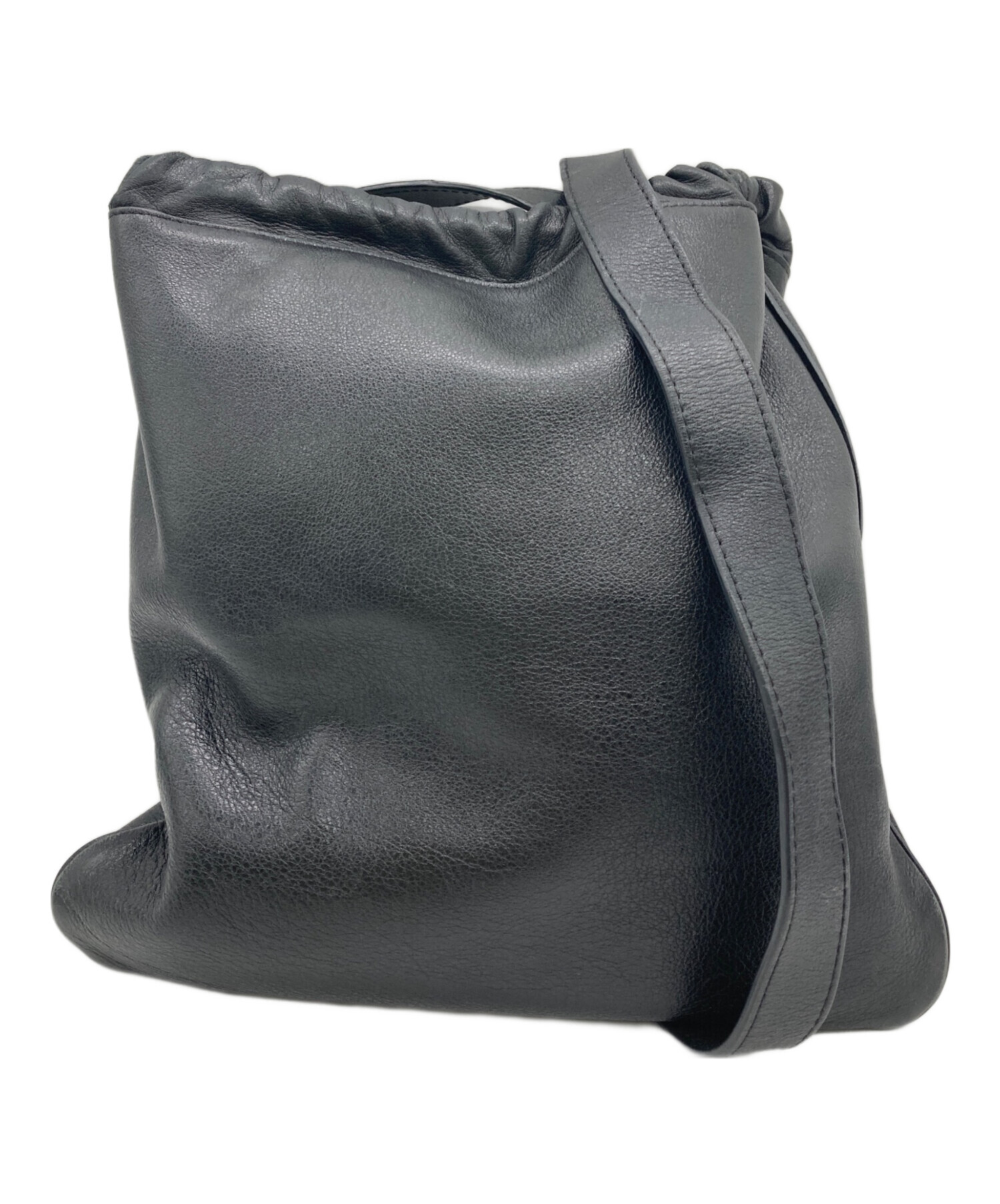 ブラックレザーショルダーバッグ　a.p.c A.P.C. ブラックレザーショルダーバッグ 【公式通販】