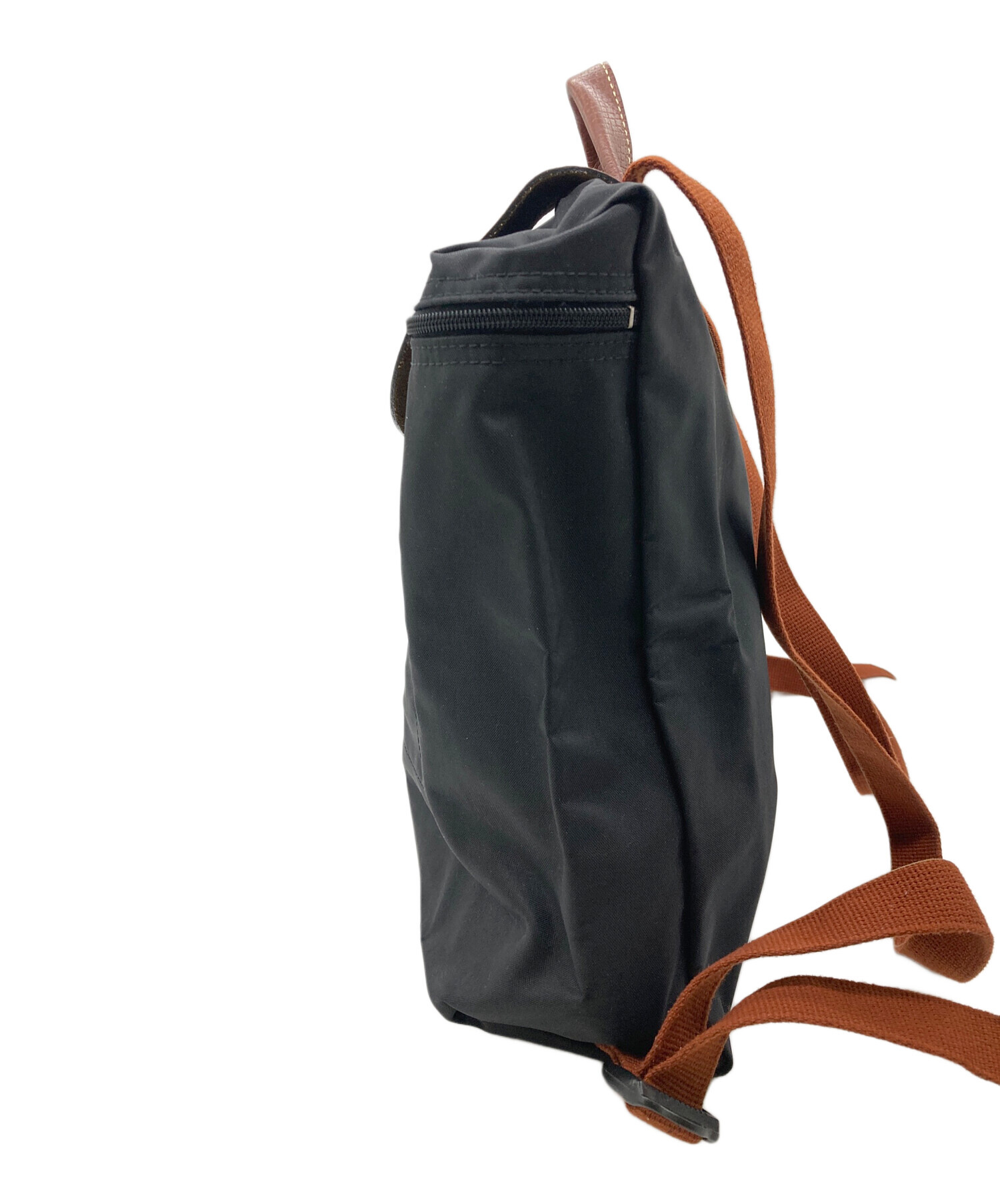 中古・古着通販】LONGCHAMP (ロンシャン) リュック ブラック×ブラウン