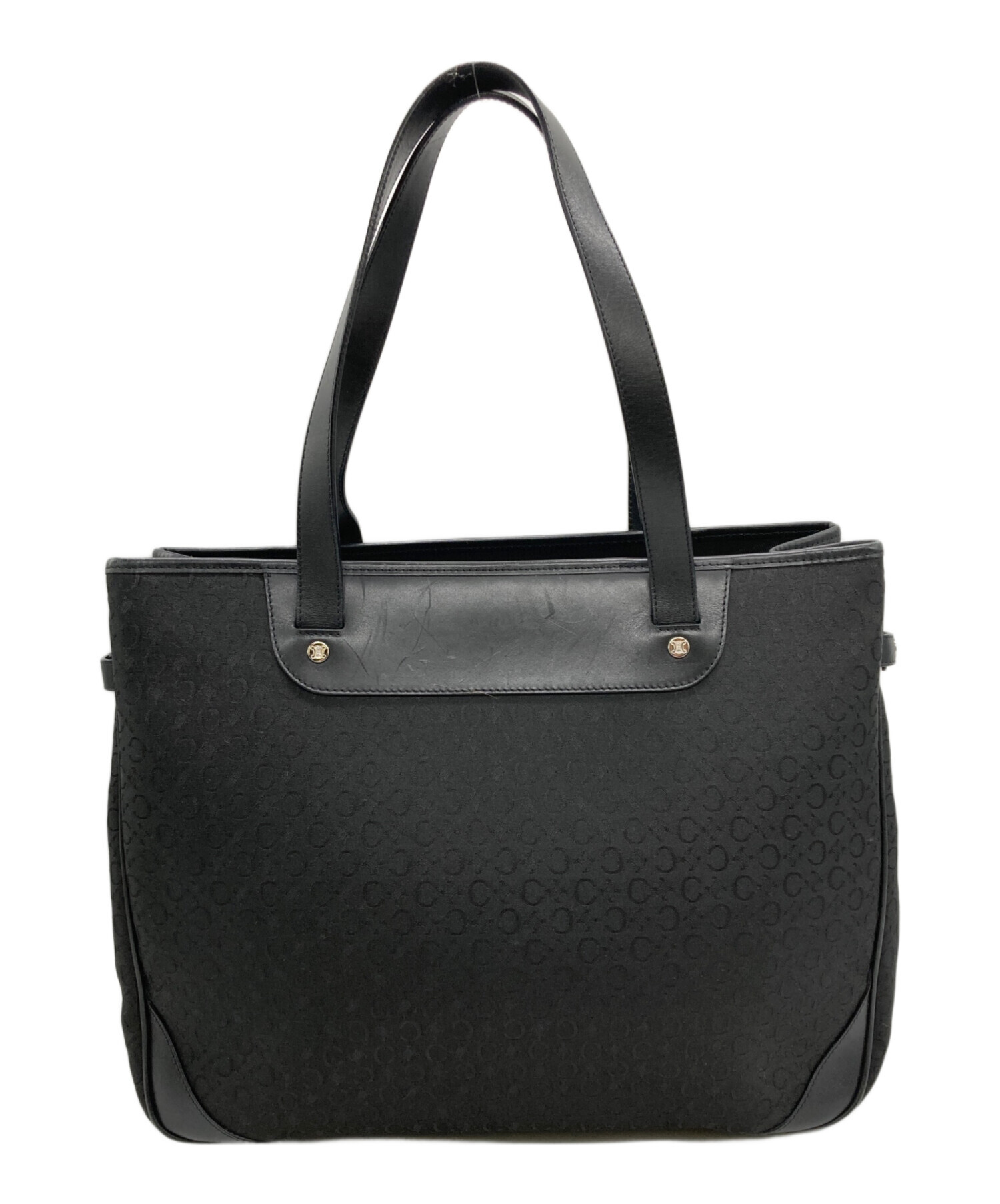 CELINE セリーヌ ブラックマカダム柄 ハンドバッグ トートバッグ ロゴ  