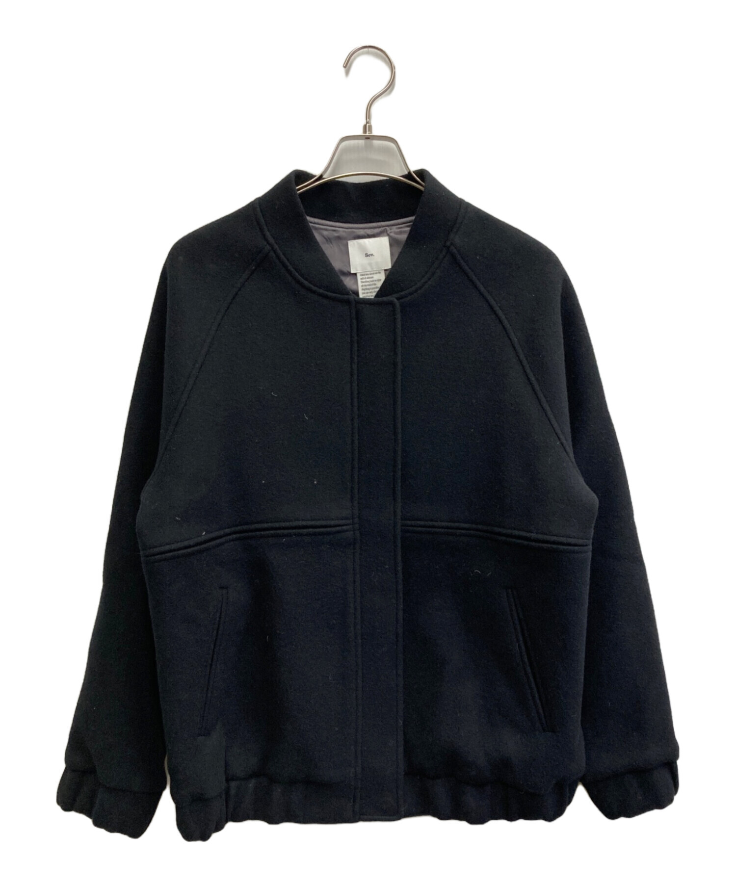 中古・古着通販】Sov. (ソブ) ウールブルゾンジャケット ブラック 