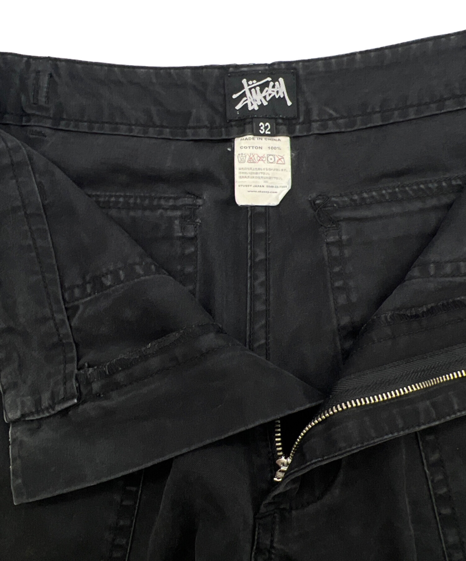 中古・古着通販】stussy (ステューシー) ハーフパンツ ブラック サイズ
