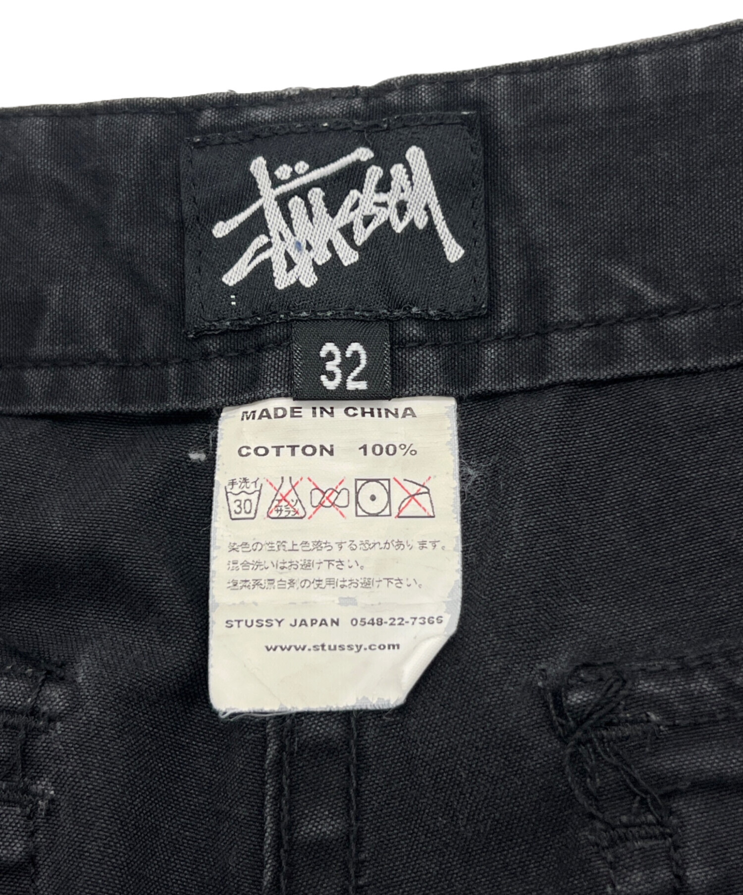 中古・古着通販】stussy (ステューシー) ハーフパンツ ブラック サイズ