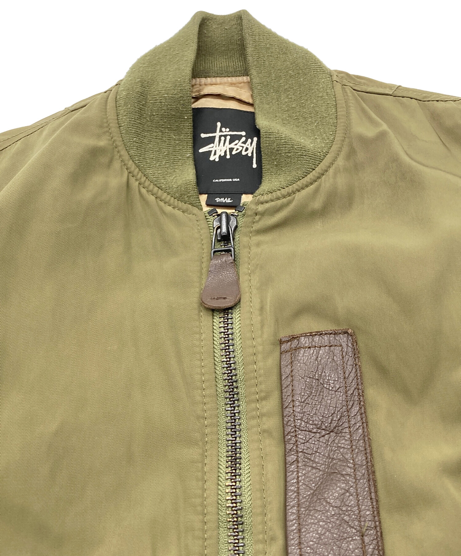 中古・古着通販】stussy (ステューシー) MA-1ジャケット グリーン