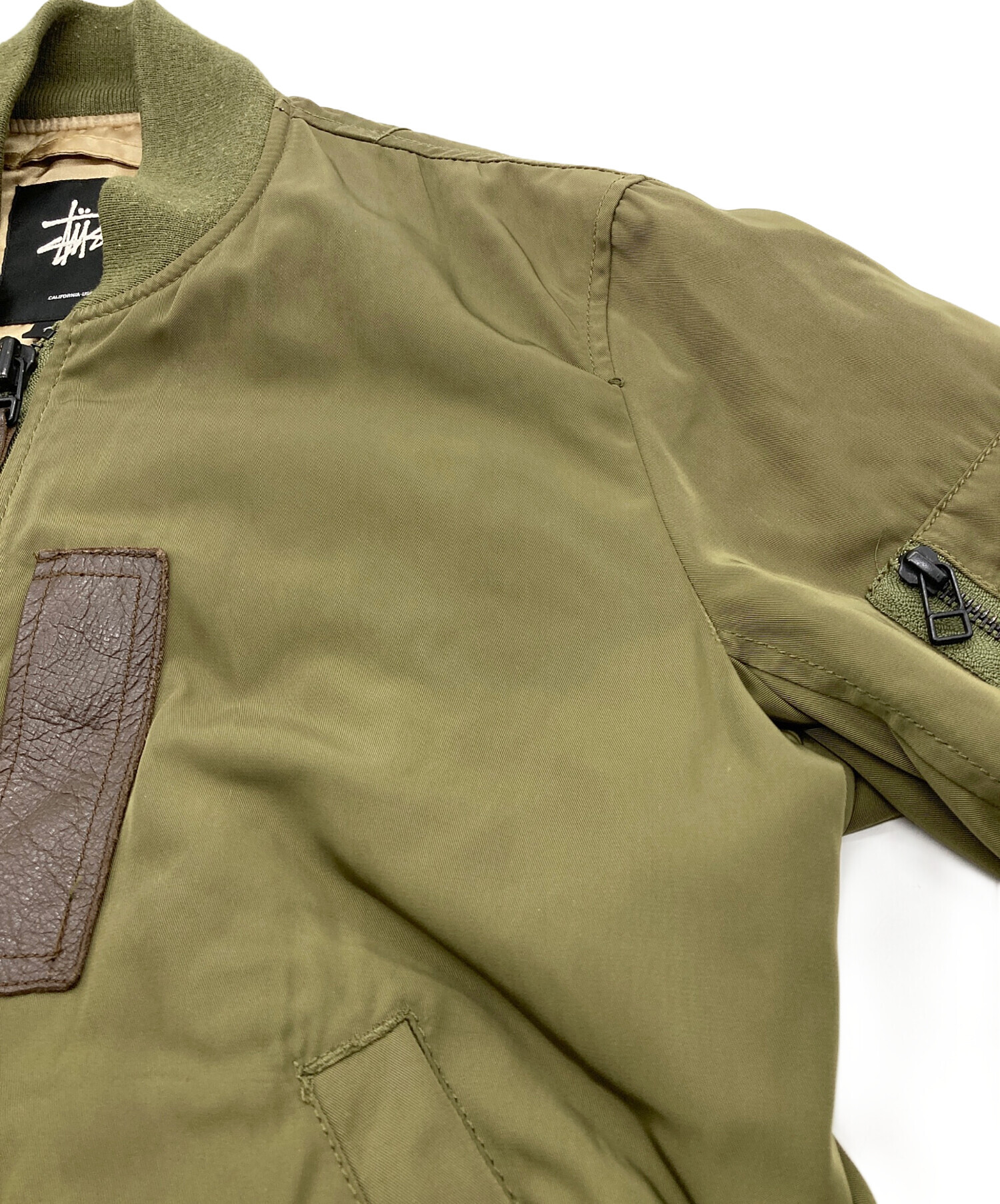 中古・古着通販】stussy (ステューシー) MA-1ジャケット グリーン