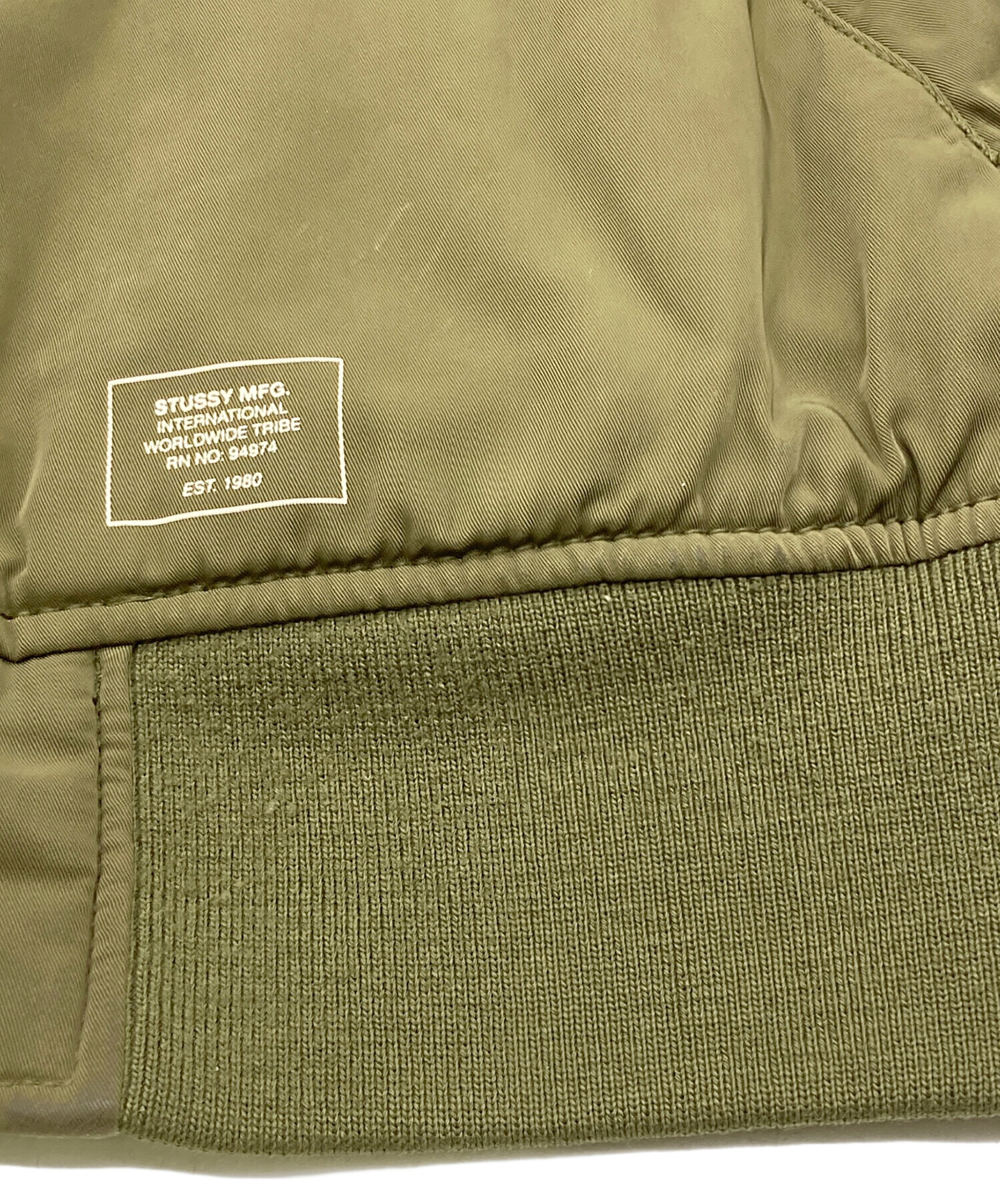 中古・古着通販】stussy (ステューシー) MA-1ジャケット グリーン
