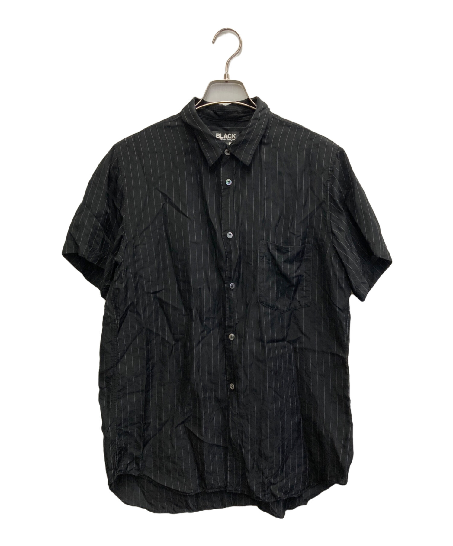 COMME des GARCONS コムデギャルソン カジュアルシャツ M 黒 【古着】【中古】【送料無料】 BLACK COMME des GARCONS（ブラックコムデギャルソン）カジュアル