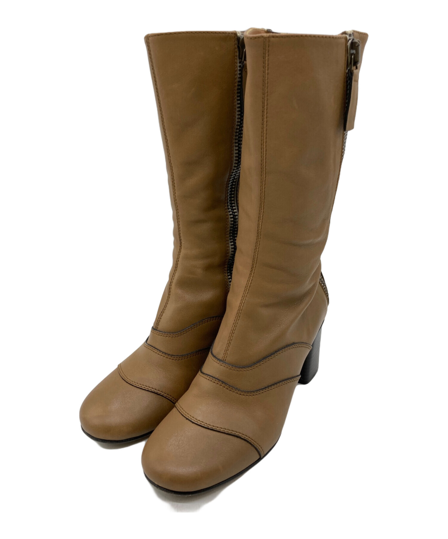 中古・古着通販】Chloe (クロエ) ロングブーツ ブラウン サイズ:36 