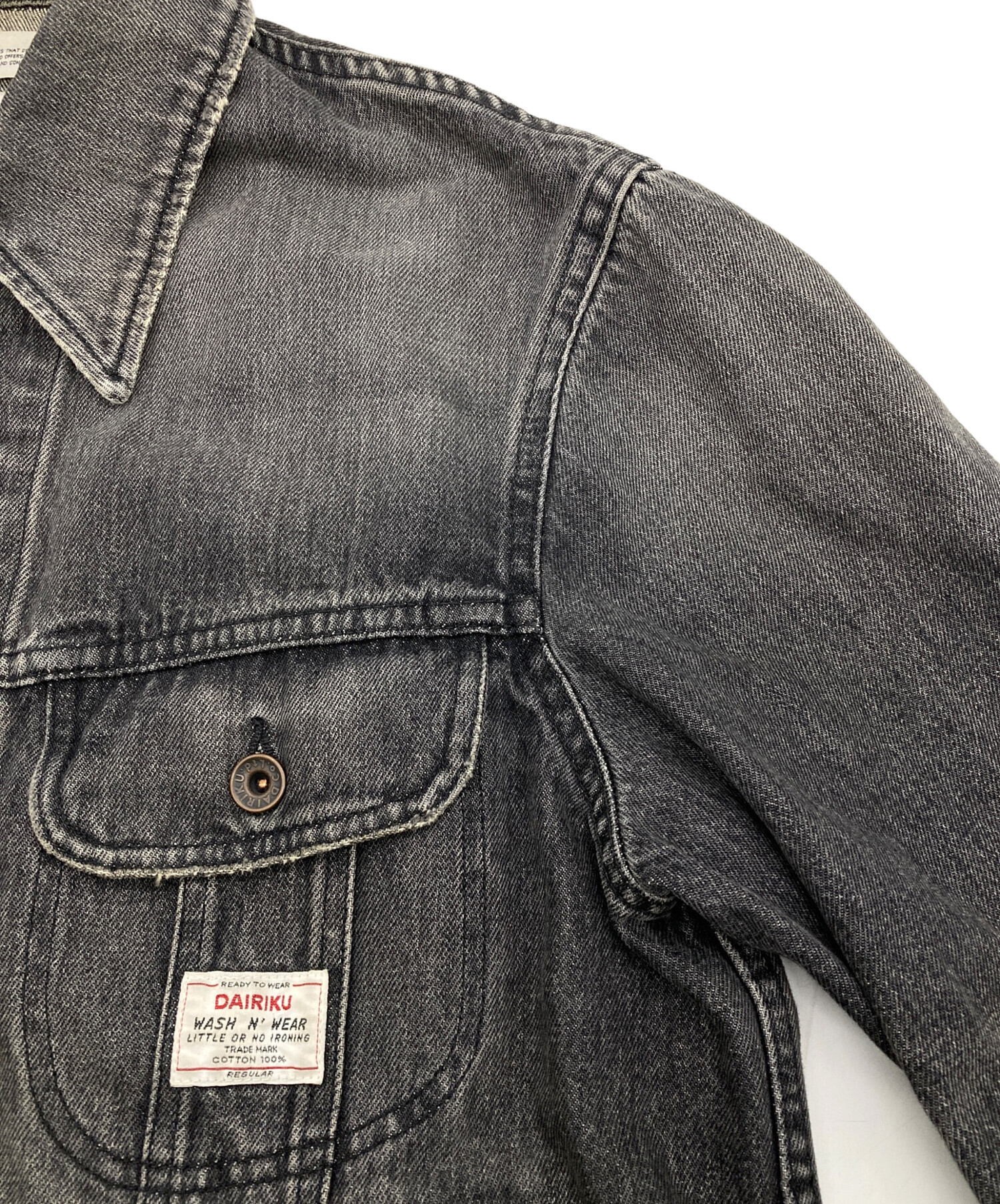 DAIRIKU ダイリク デニムジャケット メンズ 【古着】【中古】 中古・古着通販】DAIRIKU (ダイリク) Runaway Denim Jacket グレー