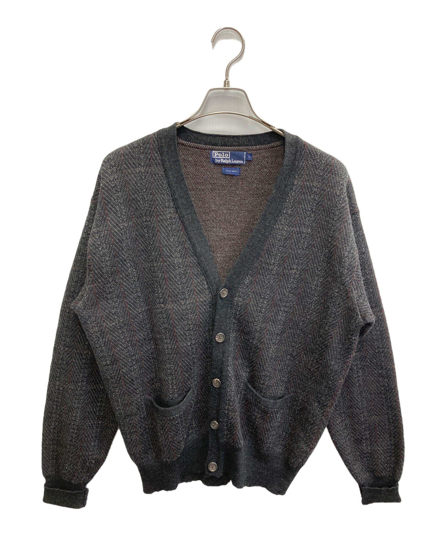 Polo Ralph Lauren グレー カーディガン 中古・古着通販】POLO RALPH LAUREN (ポロ・ラルフローレン) 90s