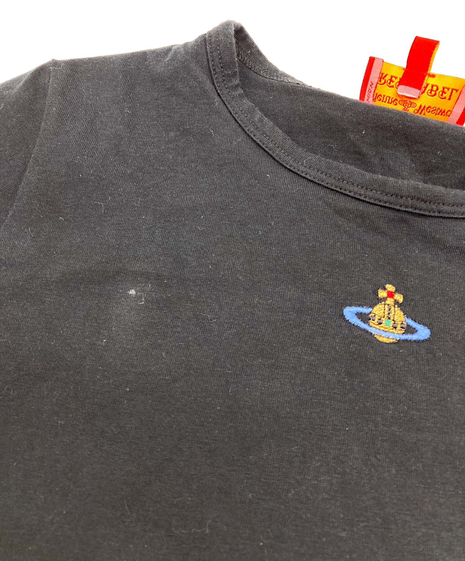 【ヴィヴィアンレッドレーベル】ロンＴ オーブ ハサミ リボン 黒 3 コットン ヴィヴィアンレッドレーベル】ロンT オーブ ハサミ リボン 黒 3 コットン