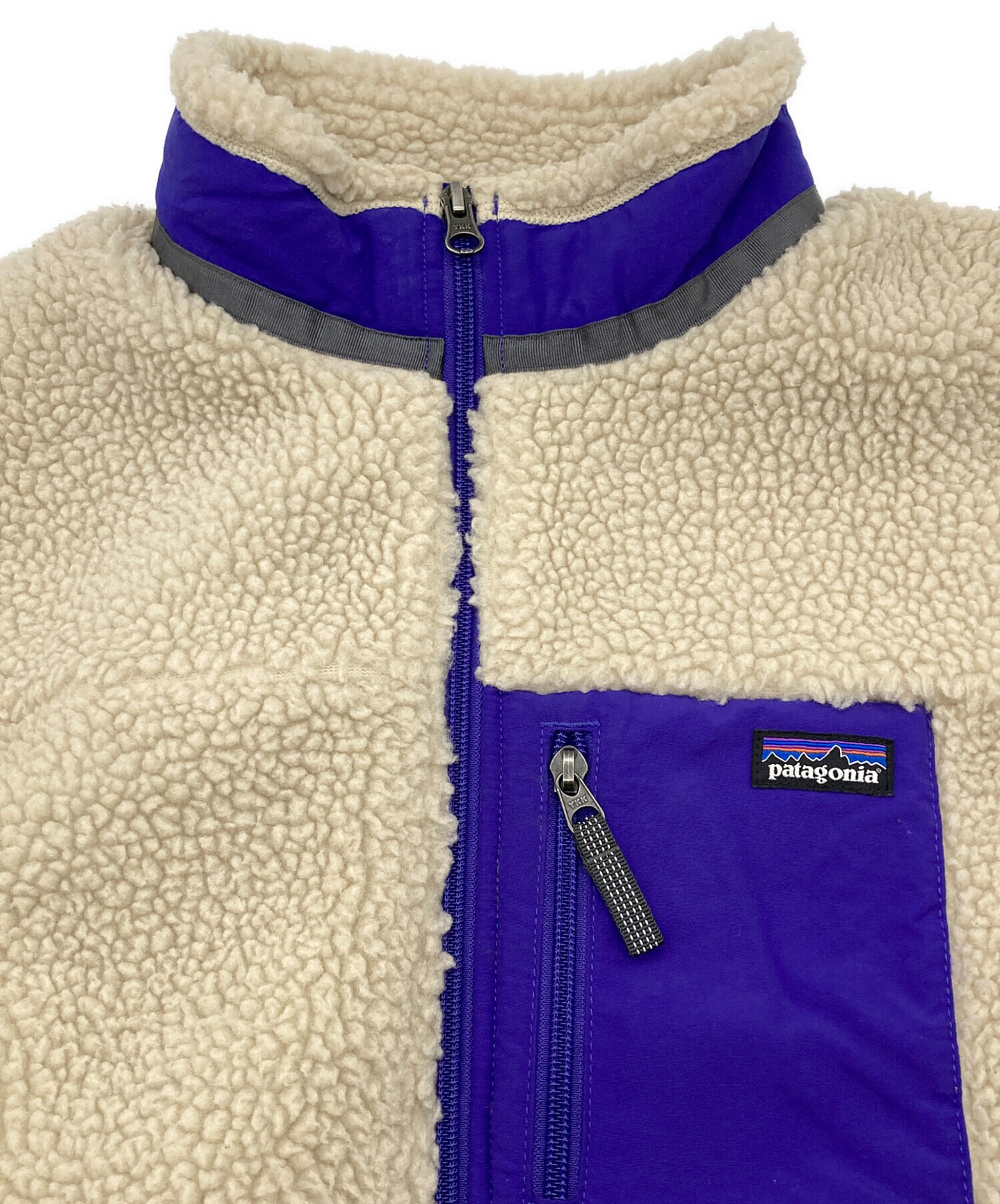 patagonia フリースジャケット XXL ベージュ・紫 パタゴニア