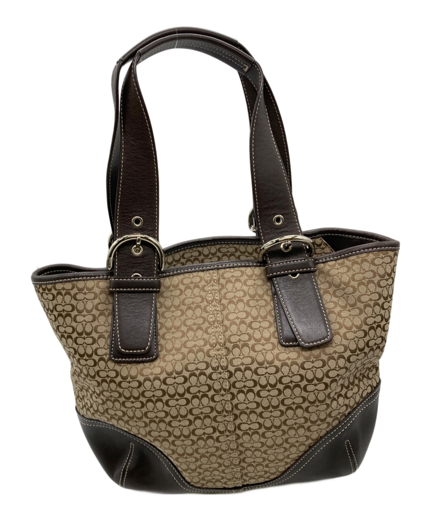 中古・古着通販】COACH (コーチ) シグネチャートートバッグ ブラウン