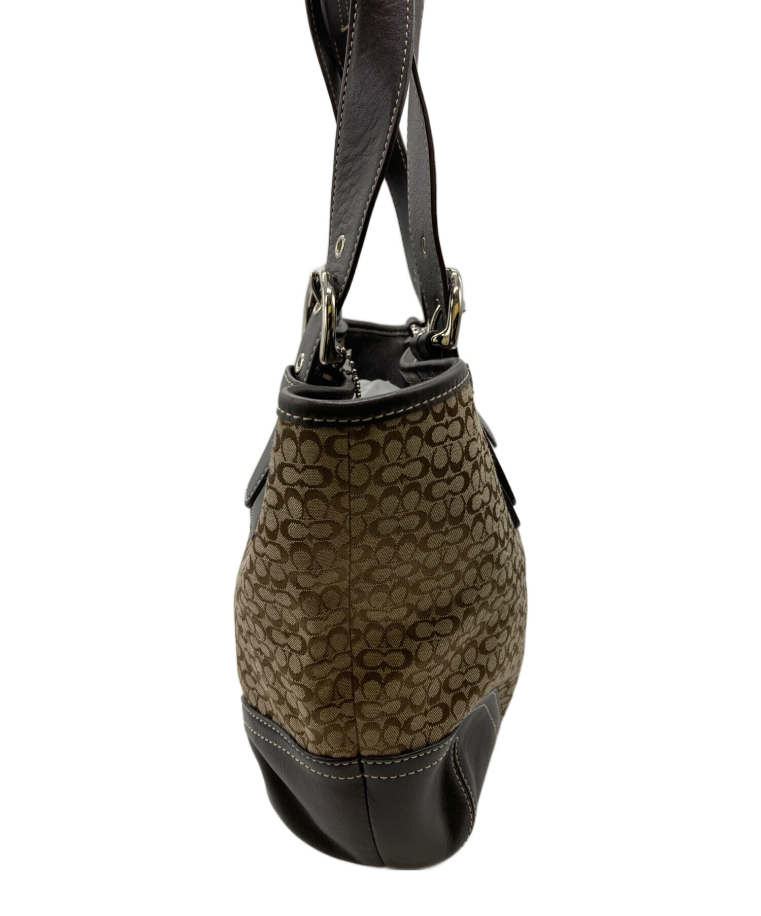 中古・古着通販】COACH (コーチ) シグネチャートートバッグ ブラウン