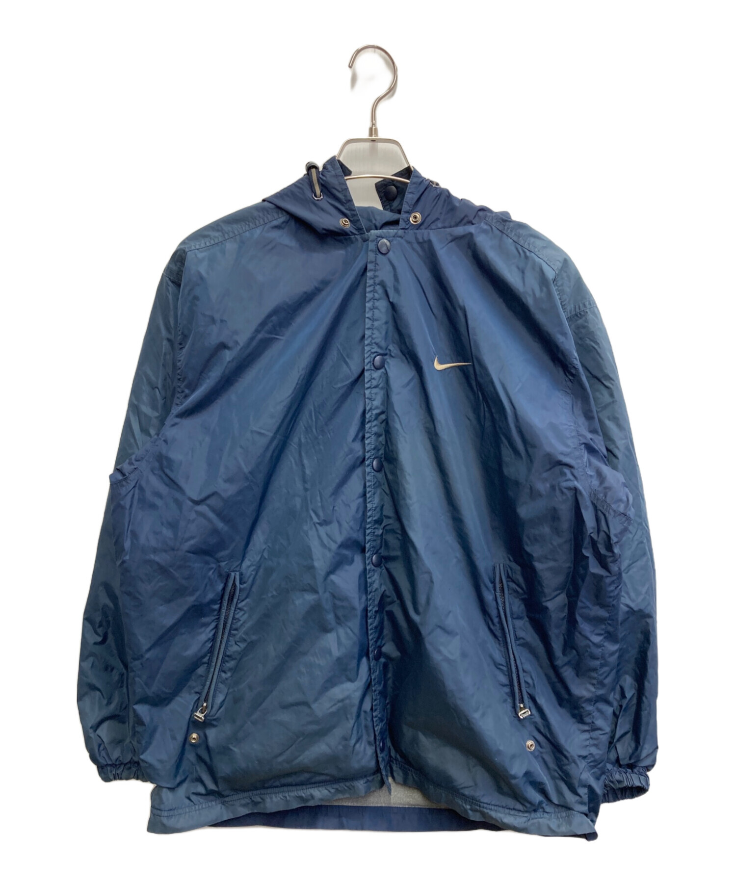 中古・古着通販】NIKE (ナイキ) 90s フーデッドジャケット ネイビー 