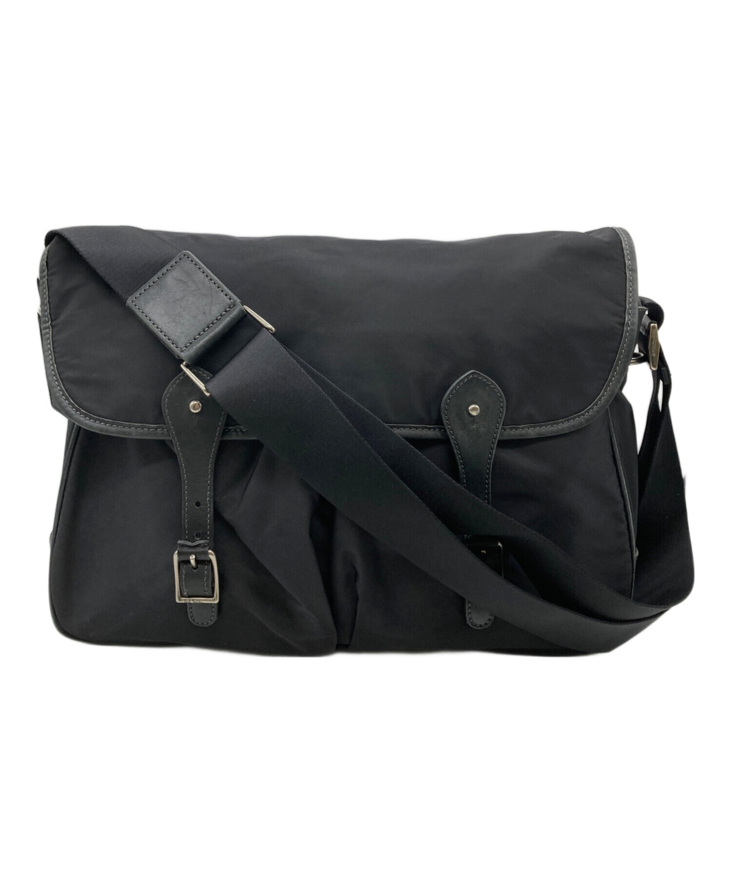 新品同様✨ポールスミス ナイロン　レザー　 ショルダーバッグ　ブラック 中古・古着通販】PAUL SMITH (ポールスミス) ナイロンショルダーバッグ