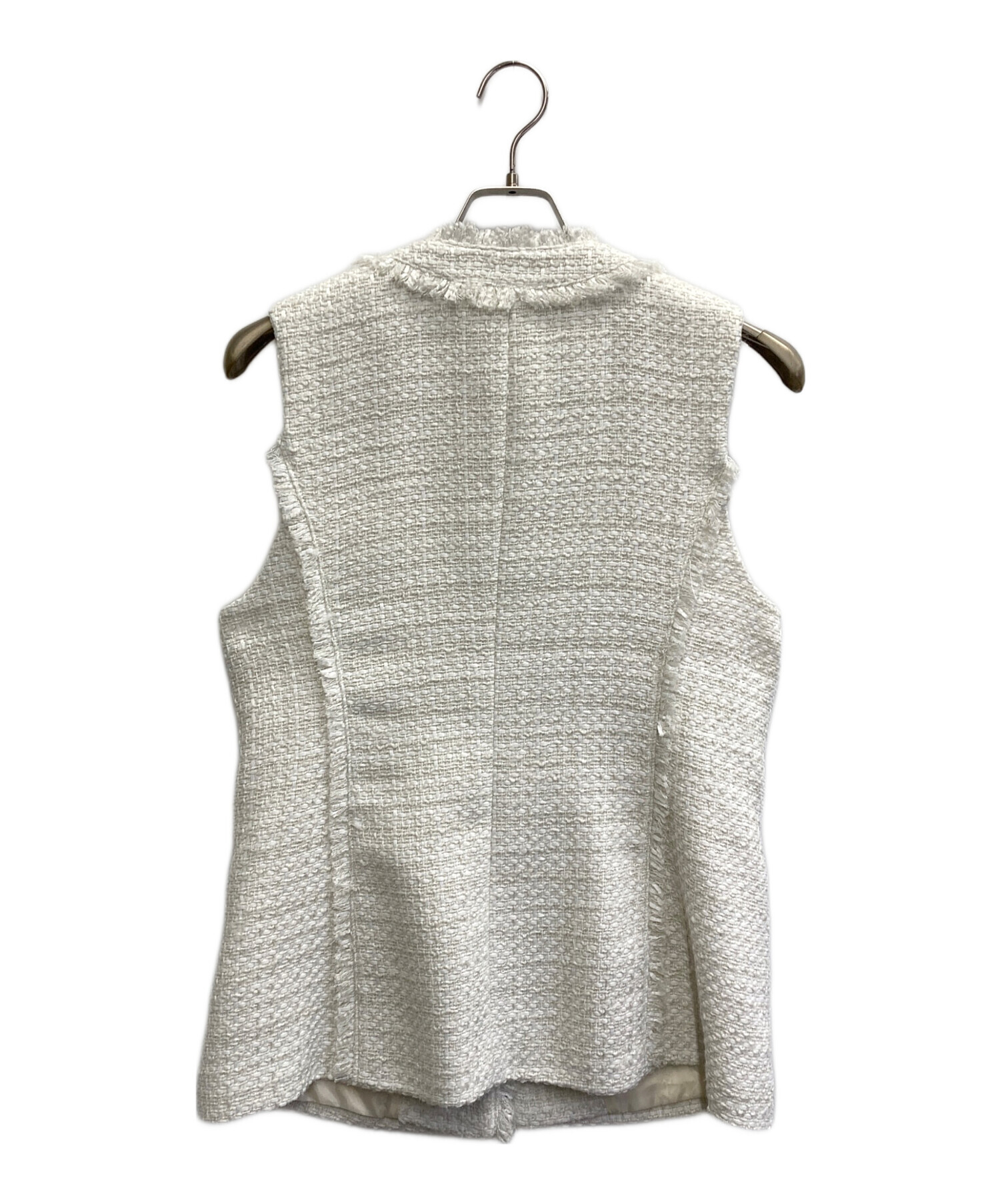 中古・古着通販】CADUNE (カデュネ) ツイードジレベスト ホワイト