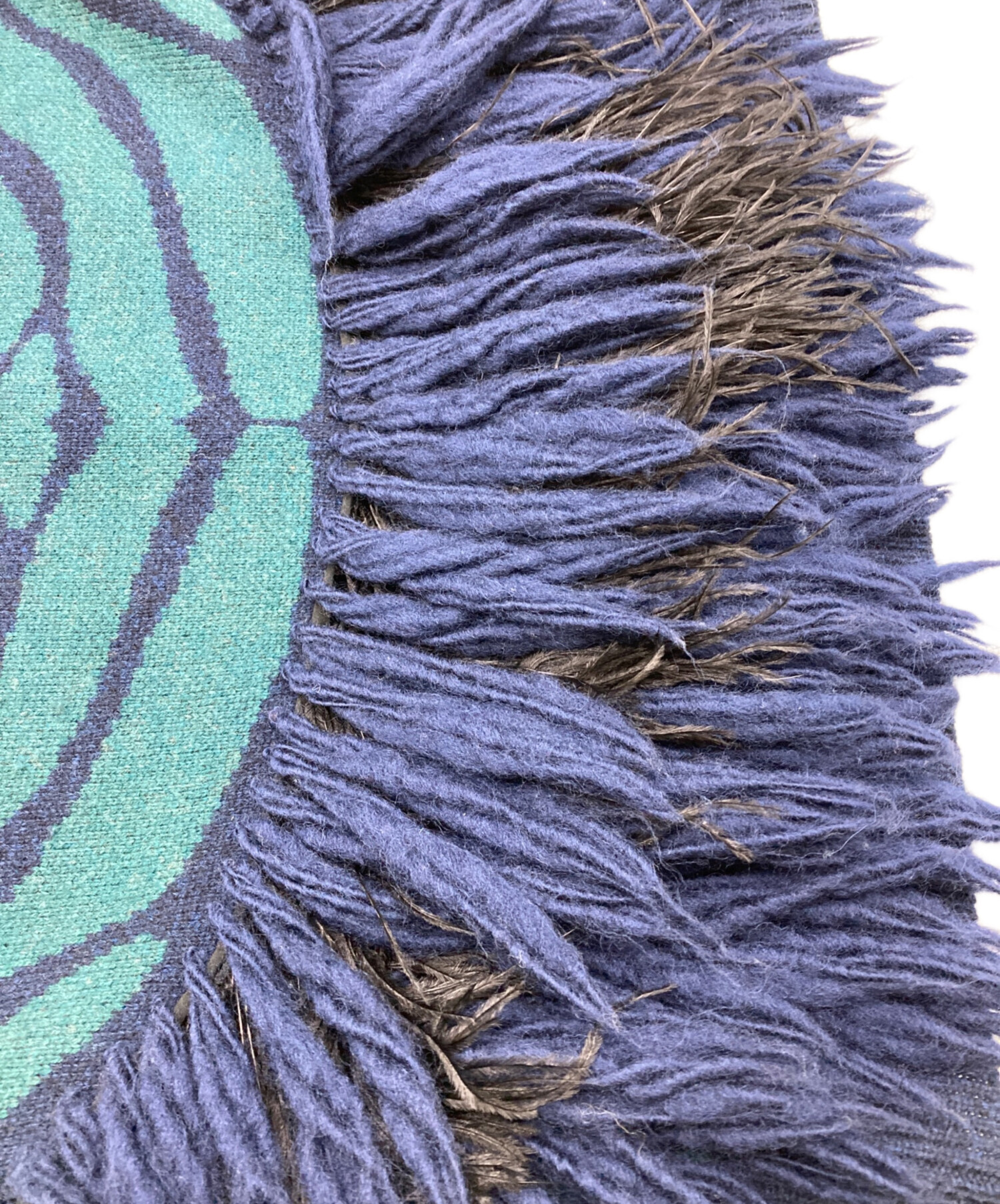 中古・古着通販】sacai (サカイ) 素材切替 フリンジスカート ネイビー