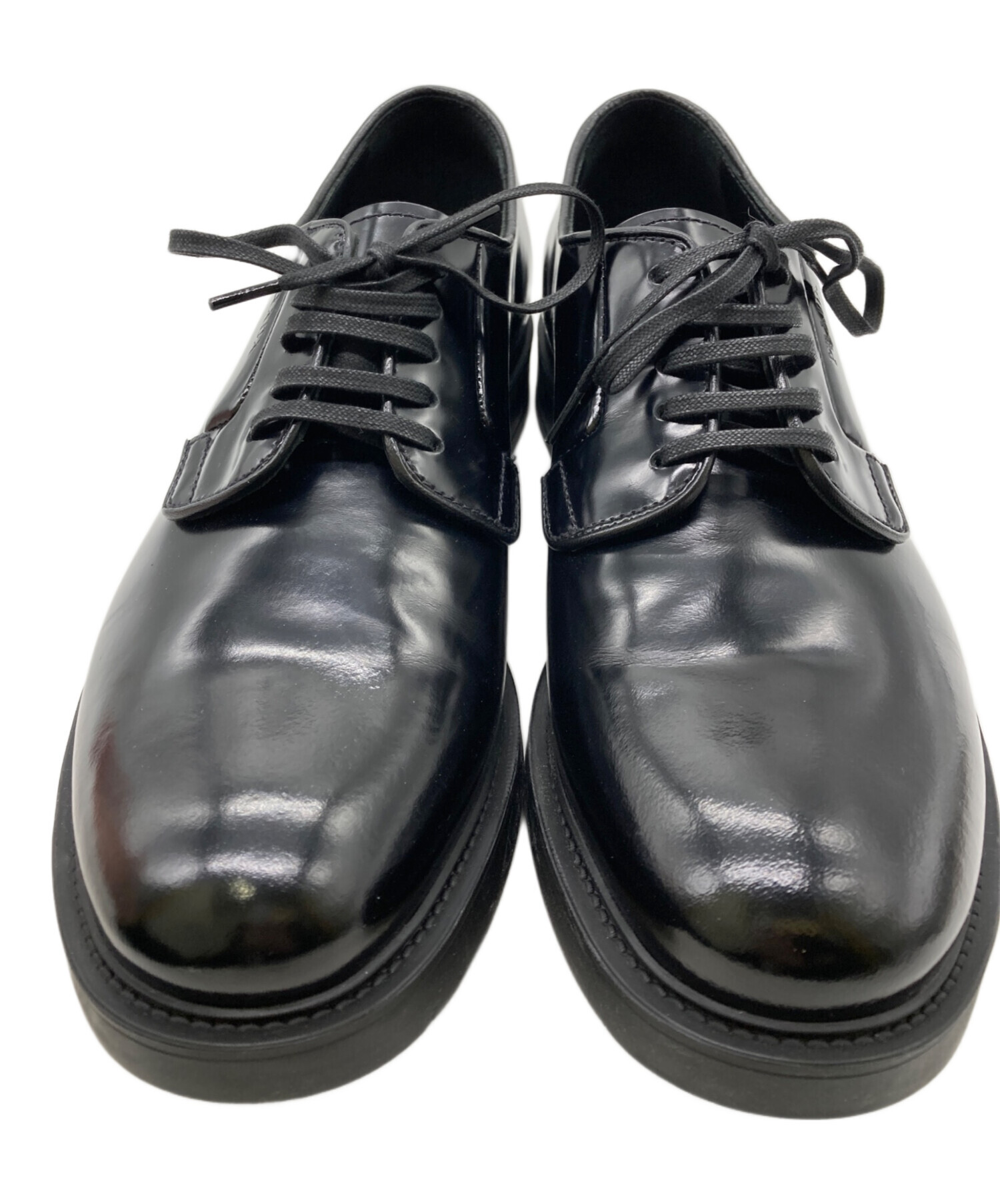 中古・古着通販】PRADA (プラダ) プレーントゥドレスシューズ ブラック