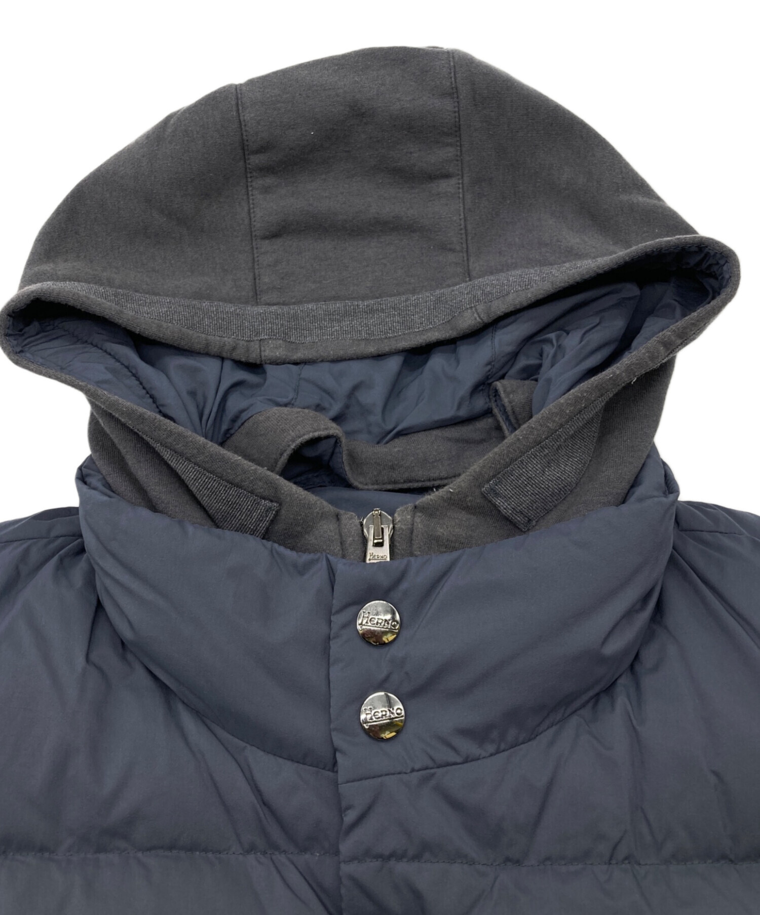 中古・古着通販】HERNO (ヘルノ) RESORT フードダウンベスト ネイビー