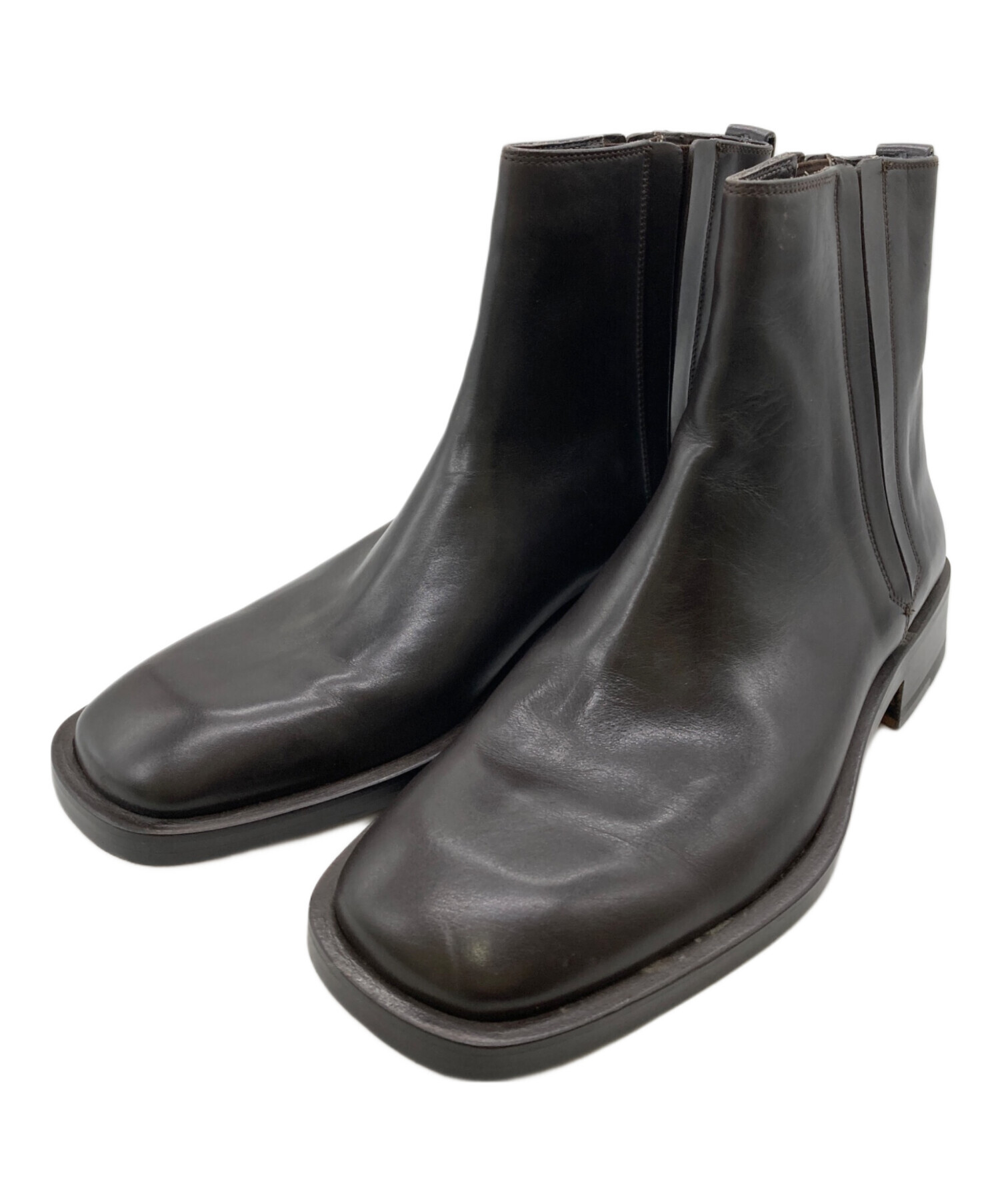 中古・古着通販】GUCCI (グッチ) スクエアトゥサイドゴアブーツ