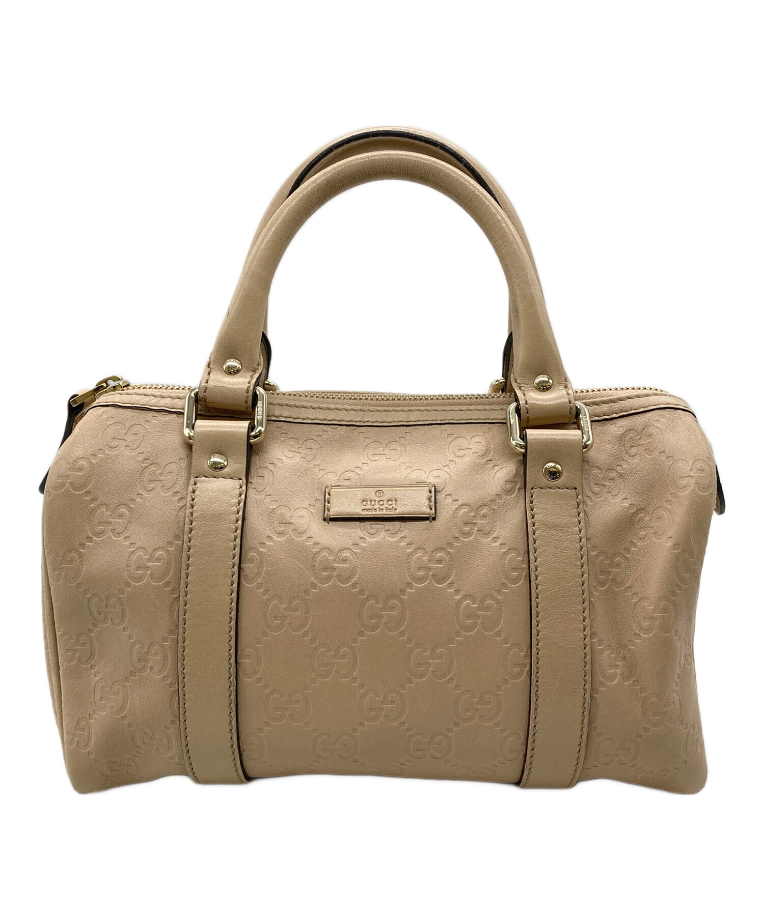 中古・古着通販】GUCCI (グッチ) GG柄 ミニボストンバッグ ベージュ 