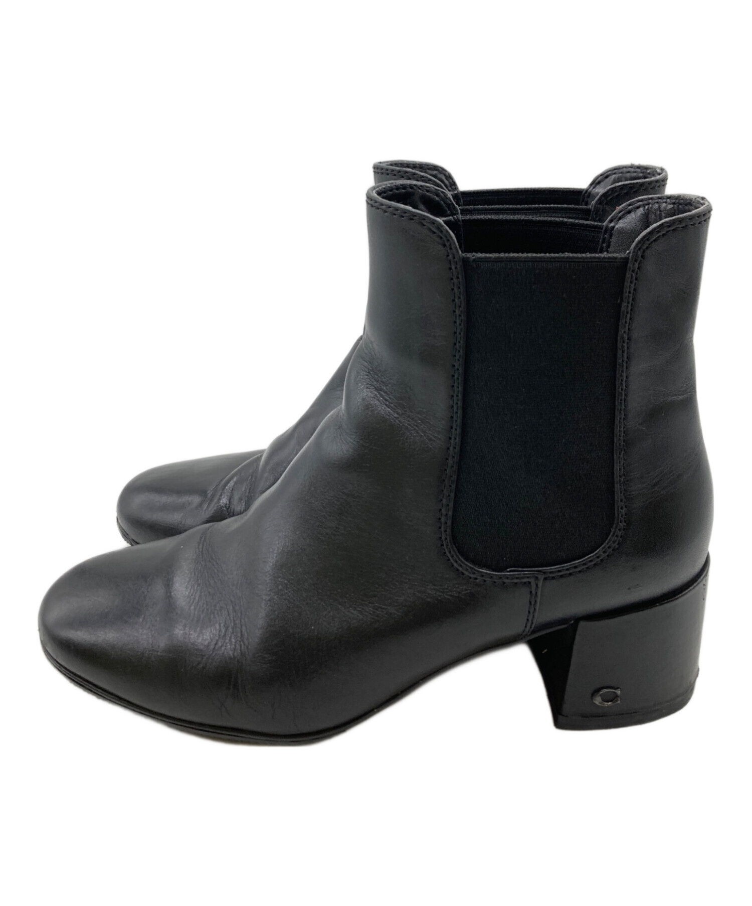 COACH 新品未使用　サイドゴアブーツ 中古・古着通販】COACH (コーチ) サイドゴアブーツ ブラック サイズ:23