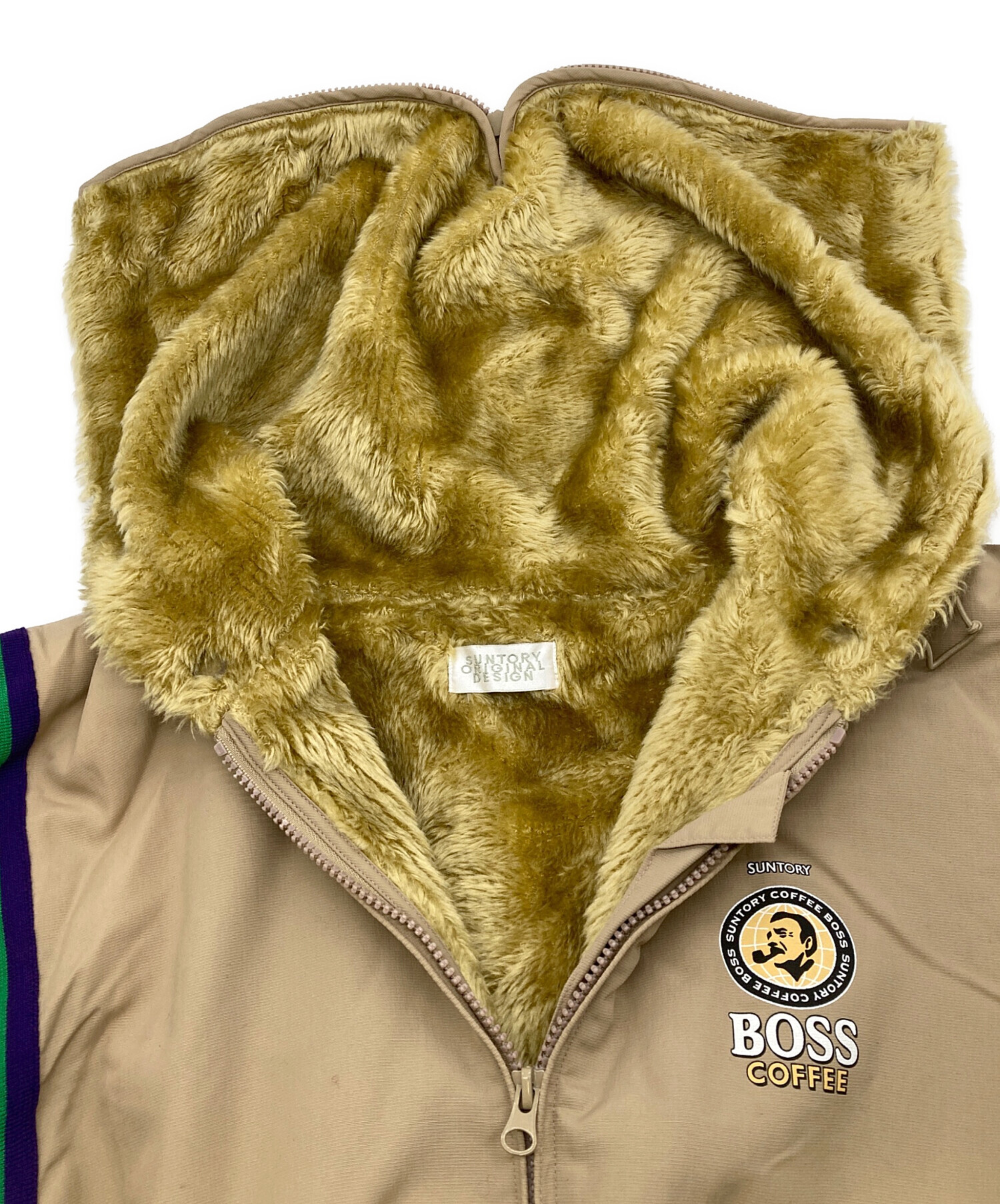 BOSS ボス 中綿ジャケット ナイロン ベージュ その他アウター メンズ 【中古】 中古・古着通販】SUNTORY (サントリー) ボスレインボージャケット